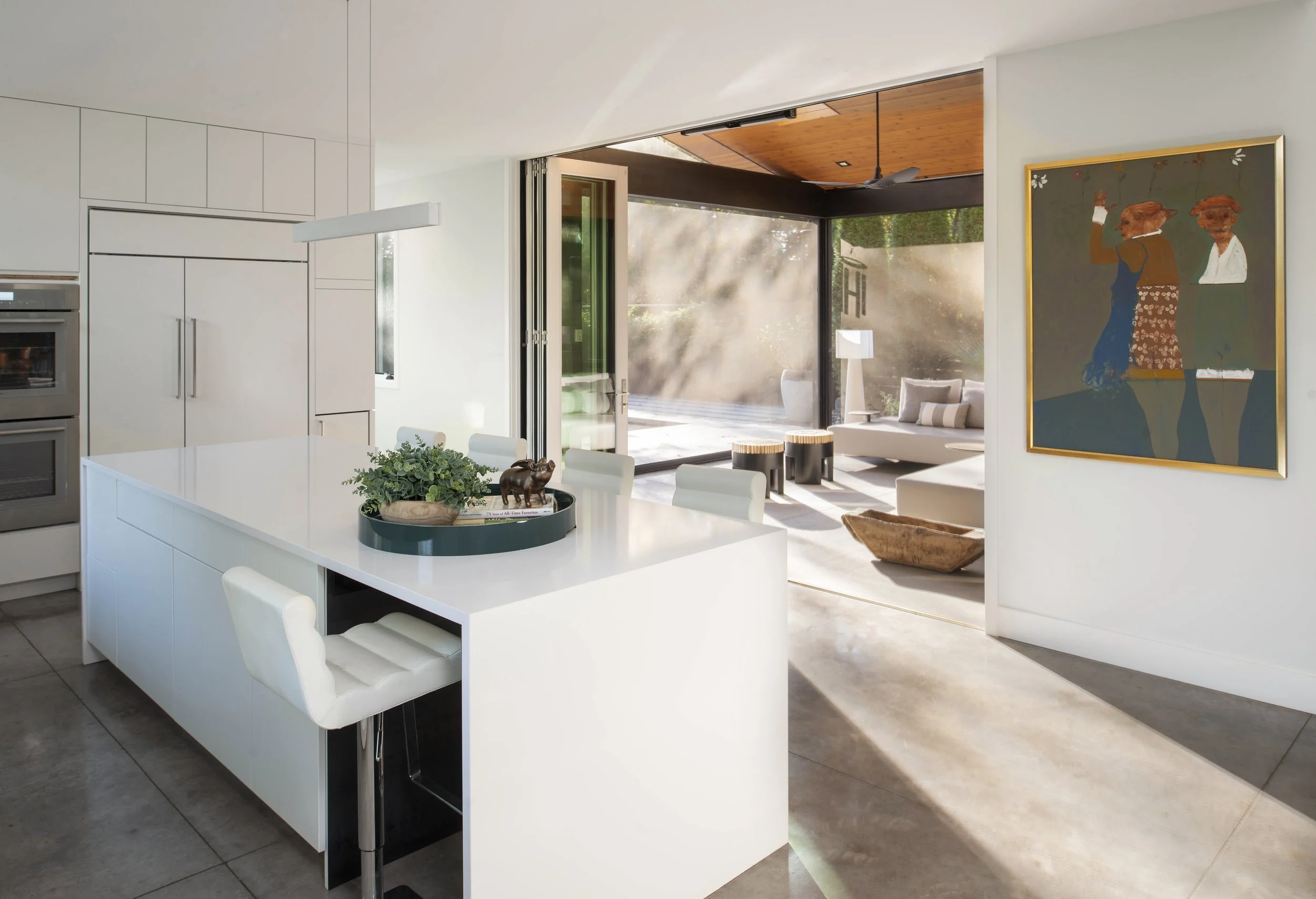 aging in place kitchen curbless transition screen porch fully openable accordion doors