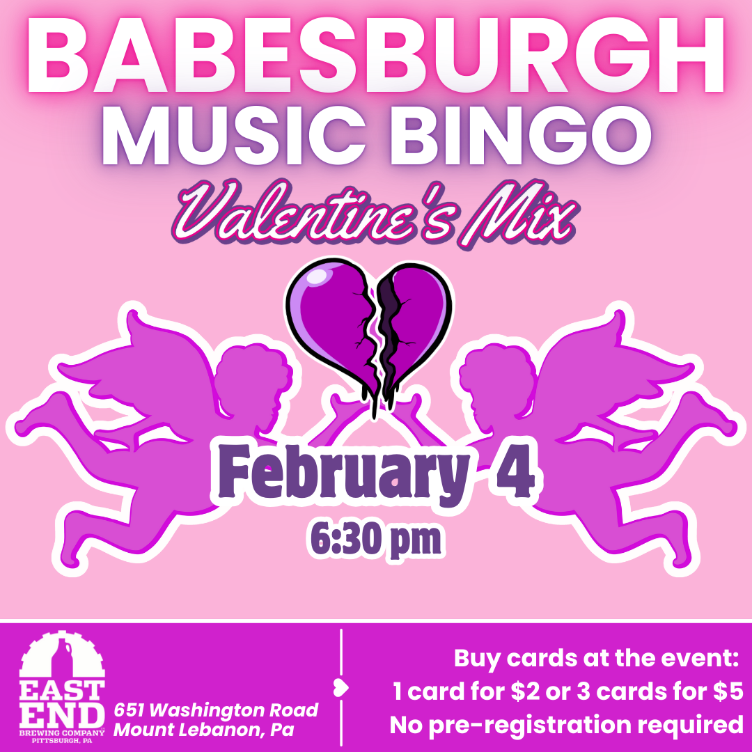 Music Bingo Valentine’s Mix Mount Lebanon Taproom