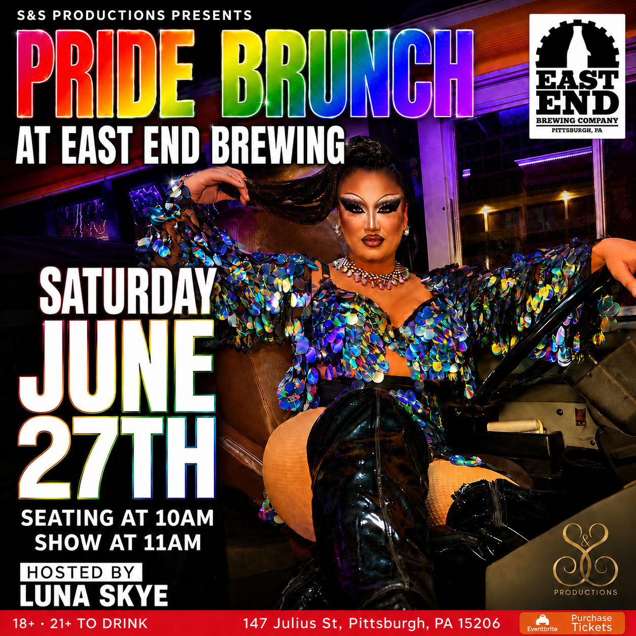Pride Drag Brunch at the Larimer Brewpub Hosted by Luna Skye