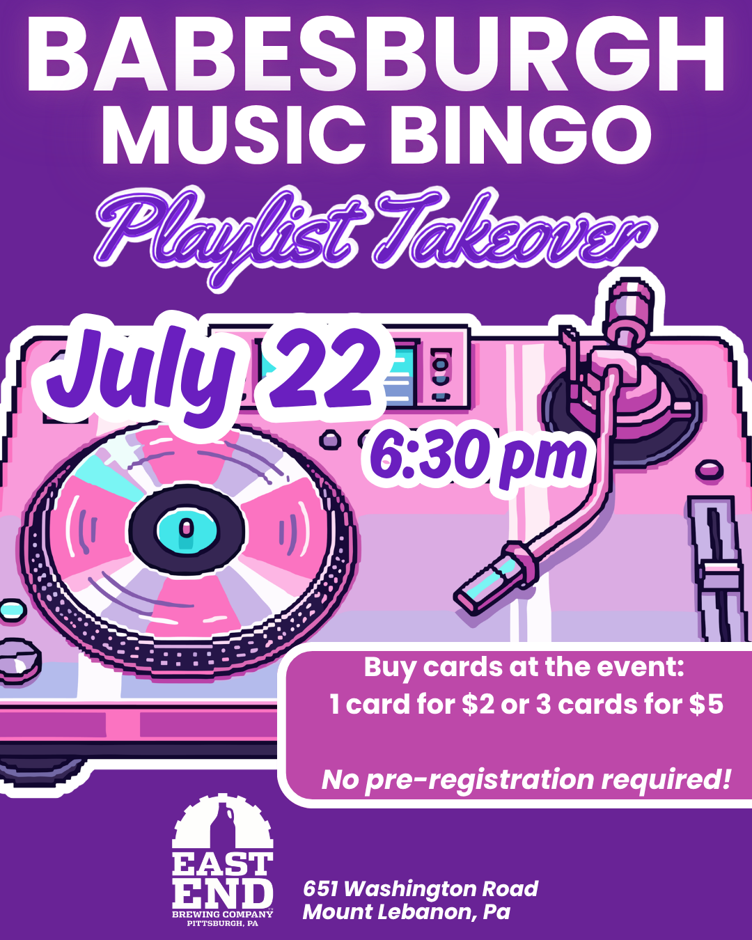 Babesburgh Music Bingo: Playlist Takeover