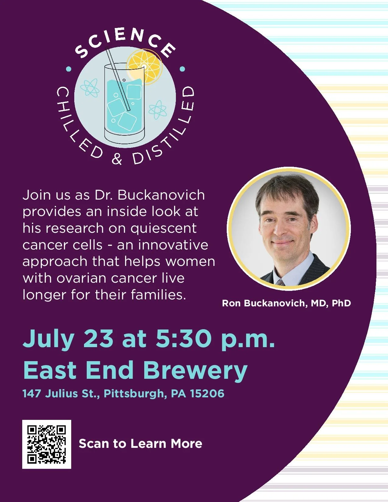 Chilled & Distilled with Dr. Buckanovich at the Larimer Brewpub
