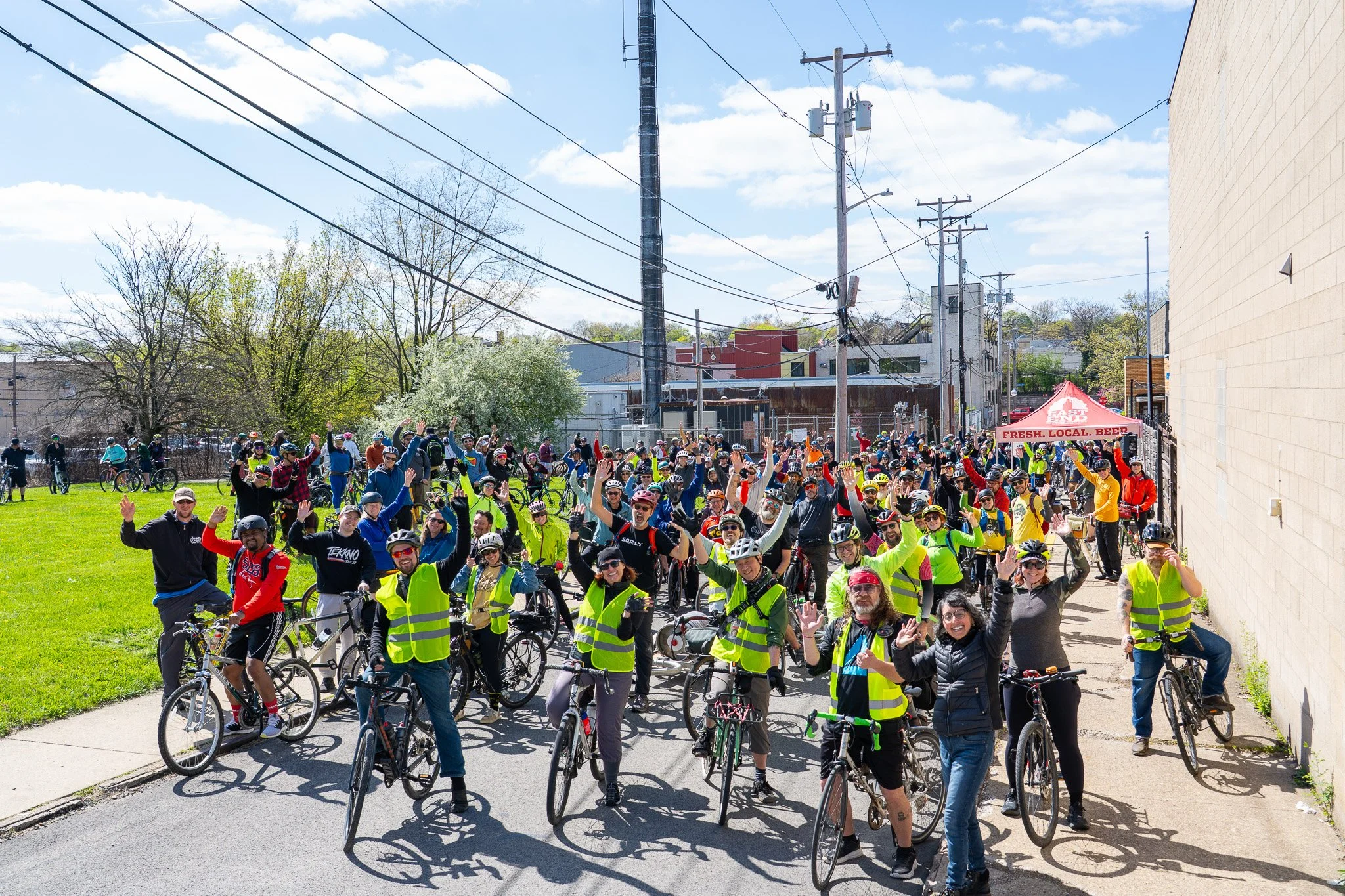 Hundreds of Cyclists Gathered for a Charity Ride