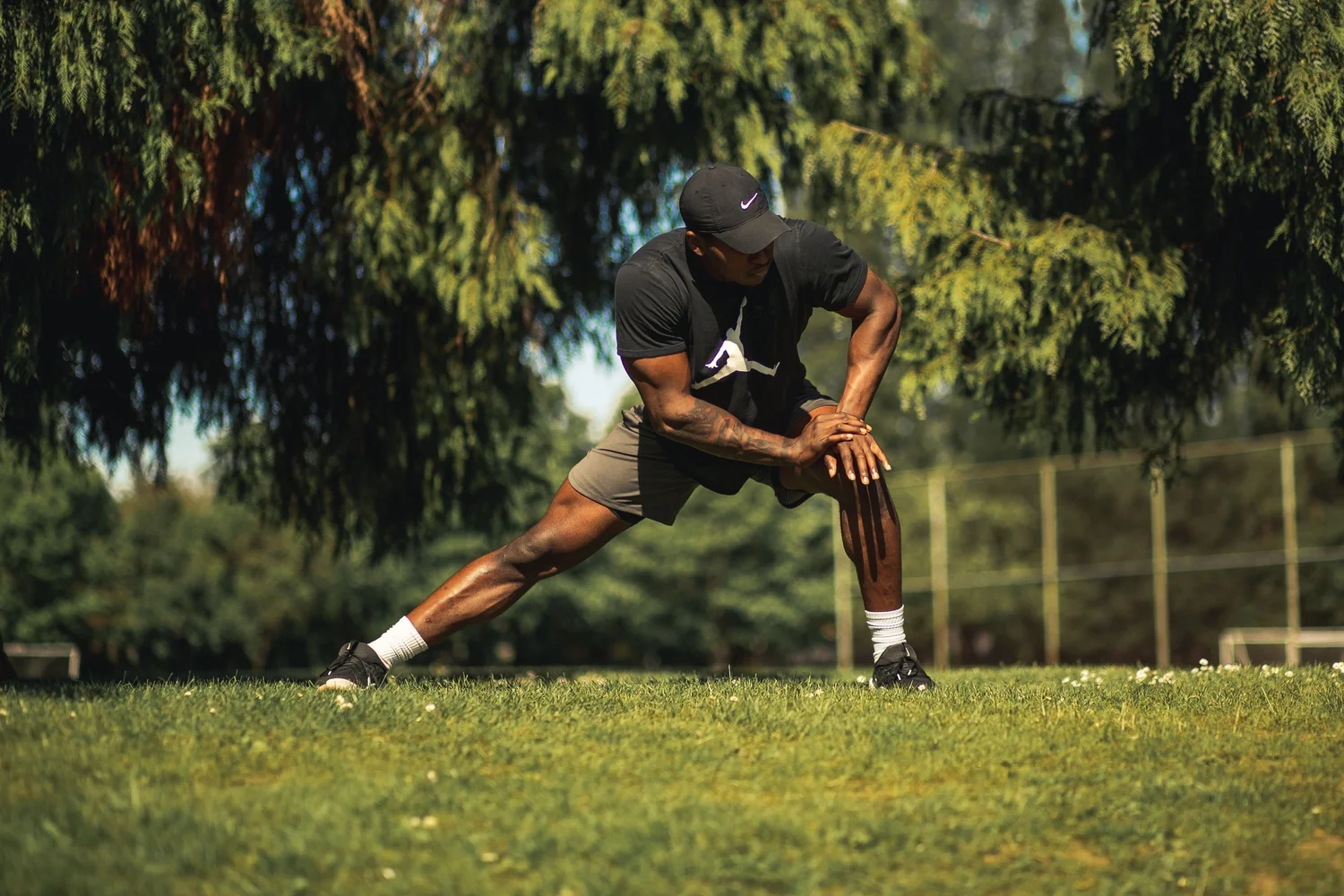 Jimmie Swain coaching outdoors