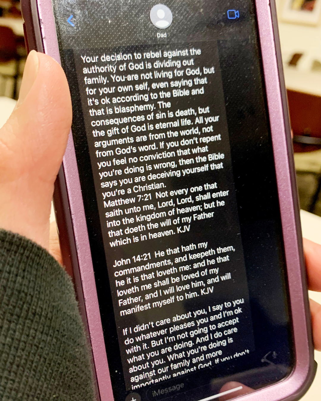 "Since I realized I was trans, I knew that being rejected by my family was inevitable... It’s been tough coming to terms with holding on to religion in the face of my own family using it against me... 

Holding onto my religious beliefs has meant tak