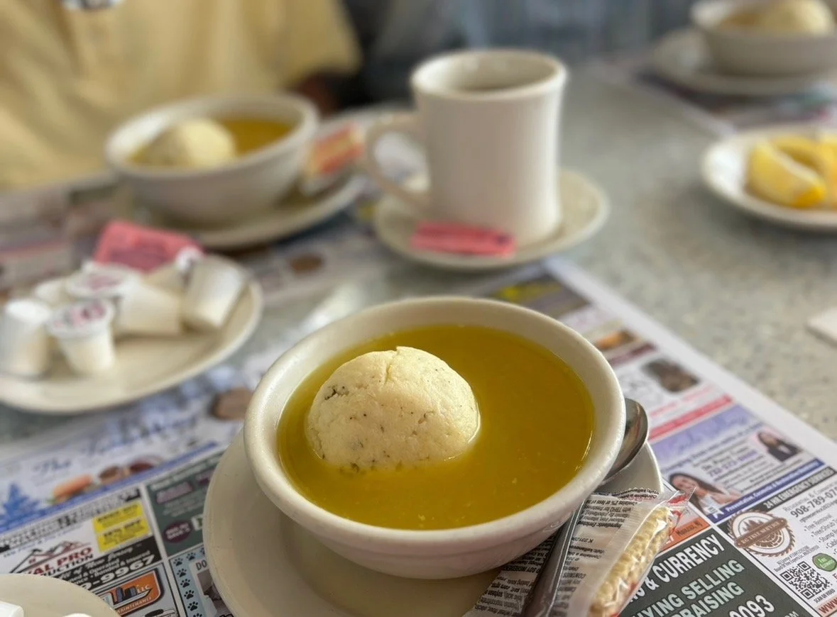 Diners make Jewish food 
mainstream;    
Blintzes, latkes, and
Matzah ball soup    
— Rachel Gucwa