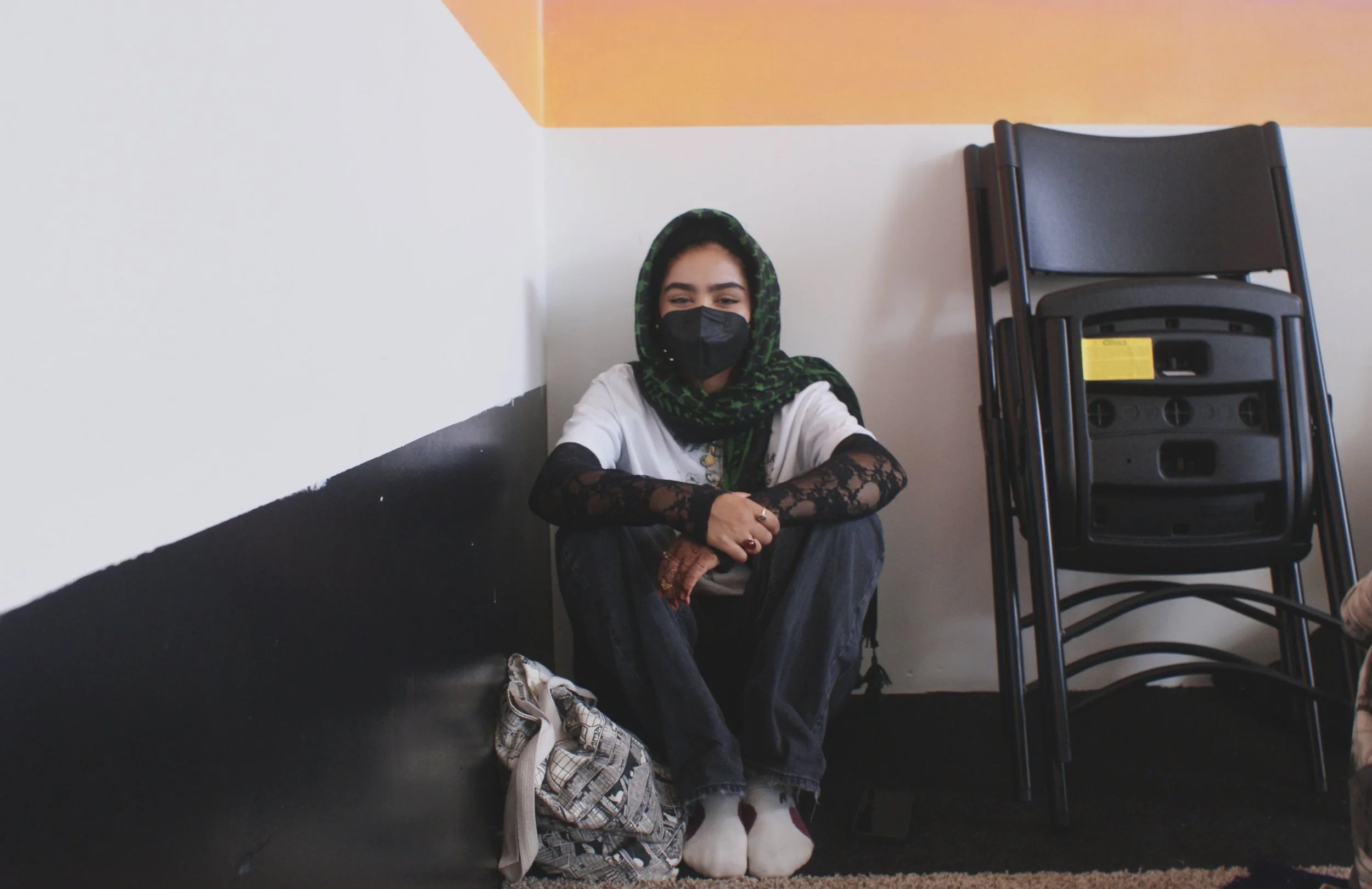This is an image of my friend. She’s the coolest. I think Muslims of today showcase that modesty is not black and white. People have different comfortability, there's a spectrum of how people practice Hijab, how they choose to dress. And I think that