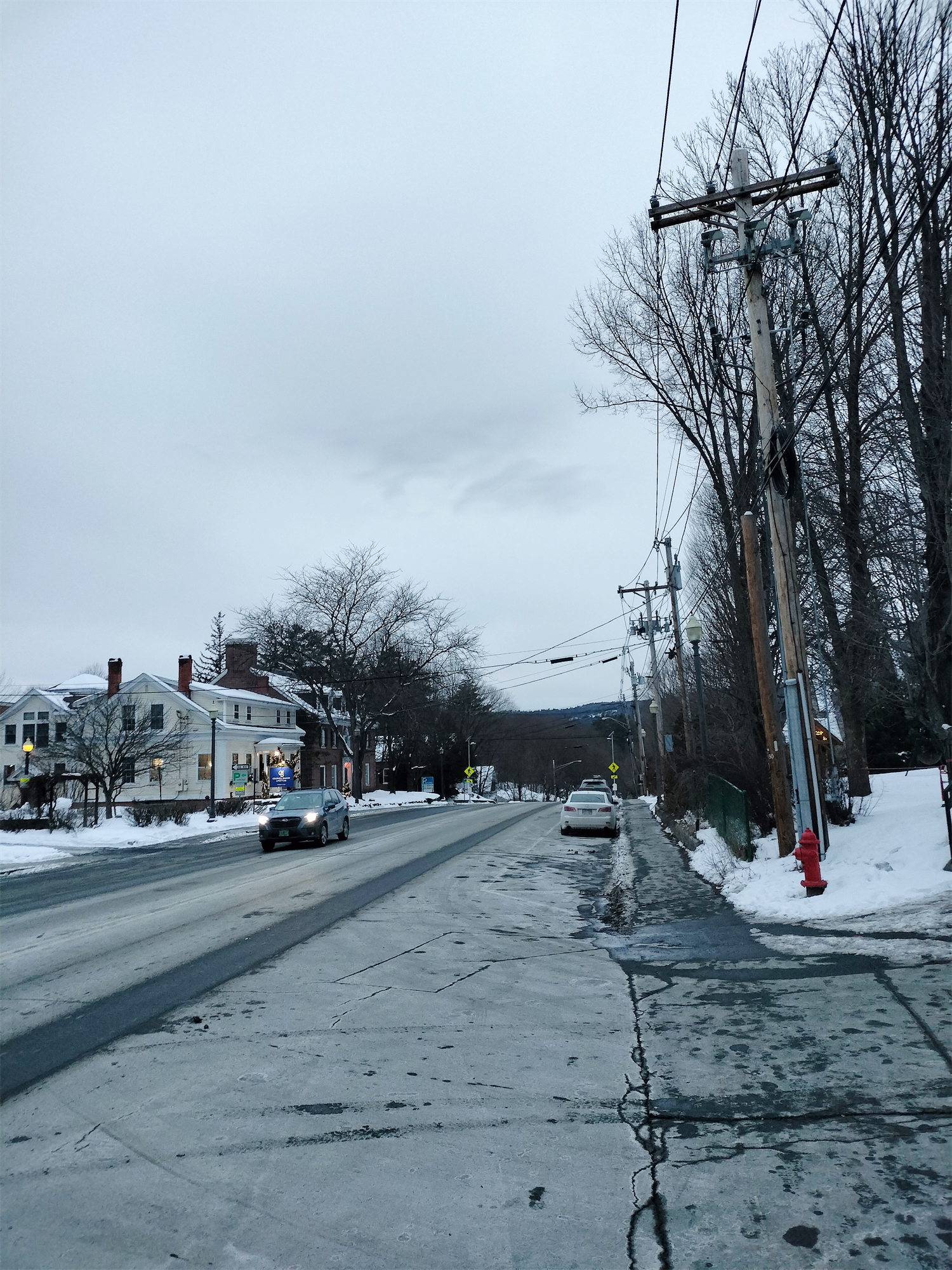 "Looking down West Wheelock Street, towards the Connecticut River, and beyond it, Interstate 91, I see the distance between me and my place of worship as the long highway it takes to get there."

- Nico