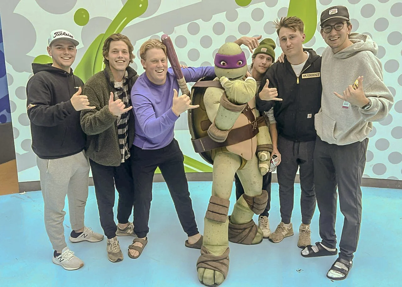 Having fun with my friends at the Mall of America and taking a picture with a ninja turtle. This picture shows the humility that we young people have and that we need to spread more to make sure people are having fun in this world.

— Jack
