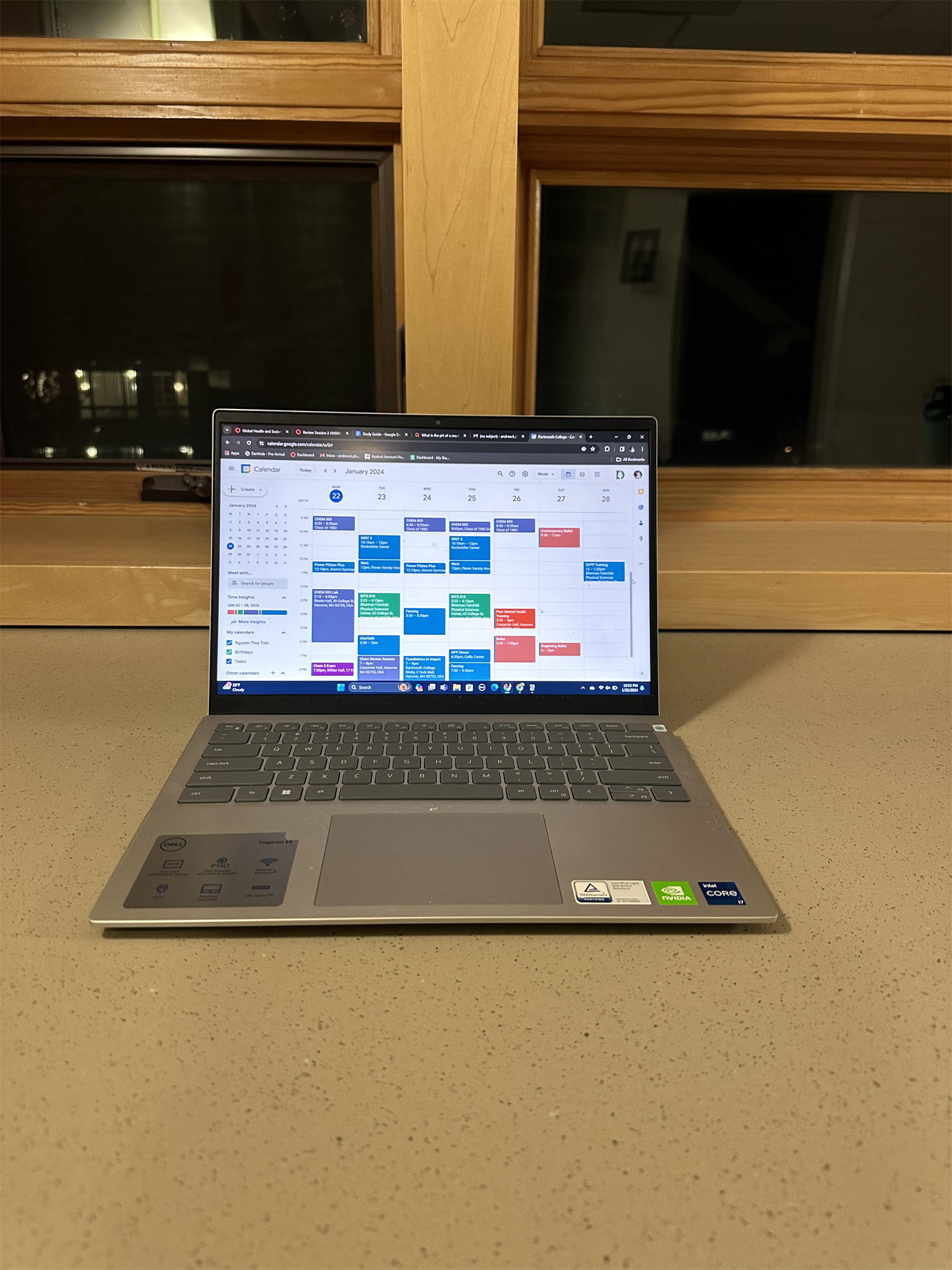 "This is a photo of an excerpt of my Google Calendar. It shows my busy schedule and
attempt at juggling all of that while keeping my faith alive."

- Andrew