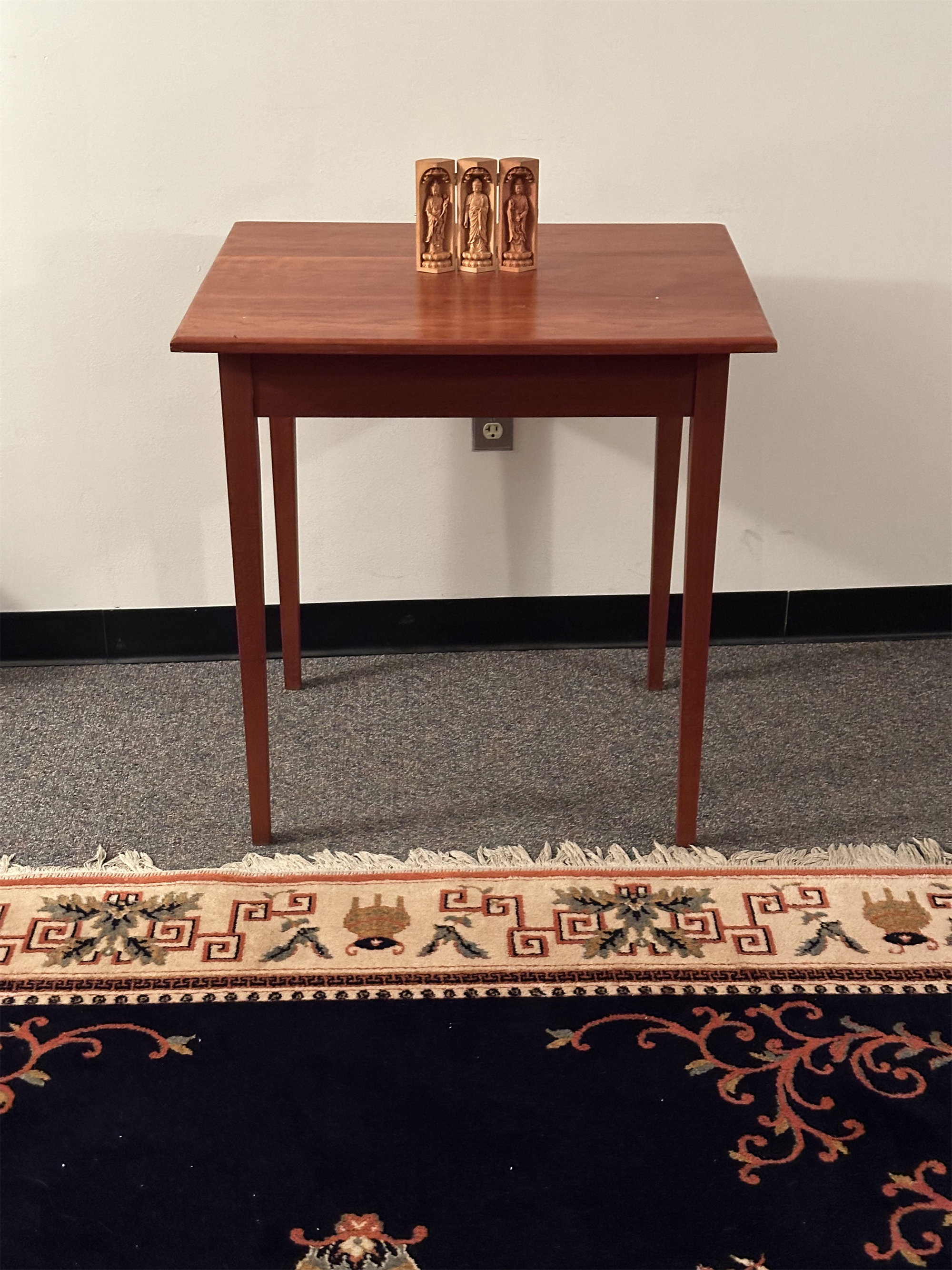 "This photo was taken during my first prayer session at Dartmouth. It expresses my sense of loneliness as a Buddhist while trying to practice it as a minority religion."

- Andrew