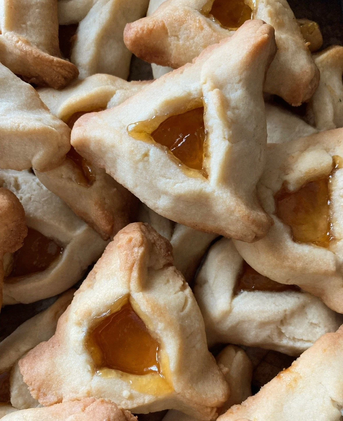 Hamantaschen: pastries made for the Jewish holiday Purim that symbolize the defeated enemy of the Jewish people.    — Rachel Gucwa