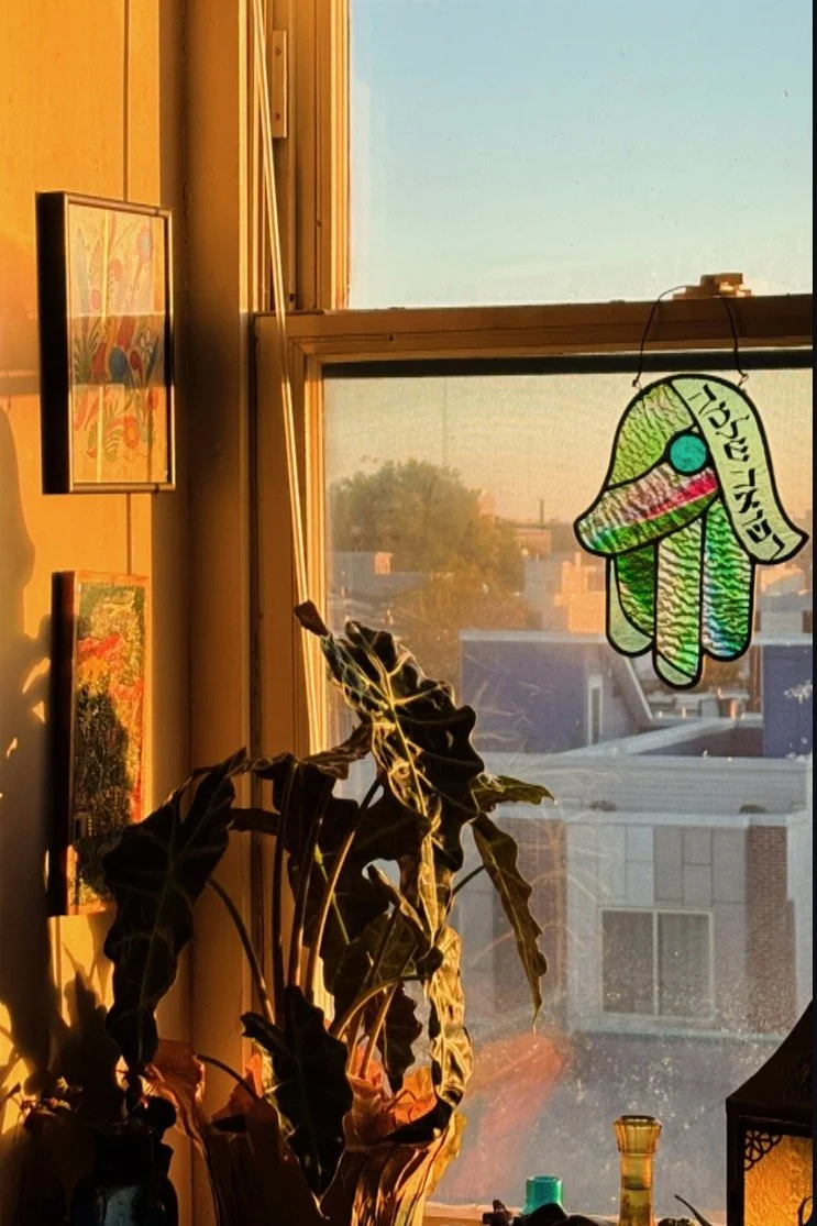 I really like the hand of God imagery and that's just the light coming in.    

Hebrew words: prayer for healing and renewal   

— Rachel Gucwa