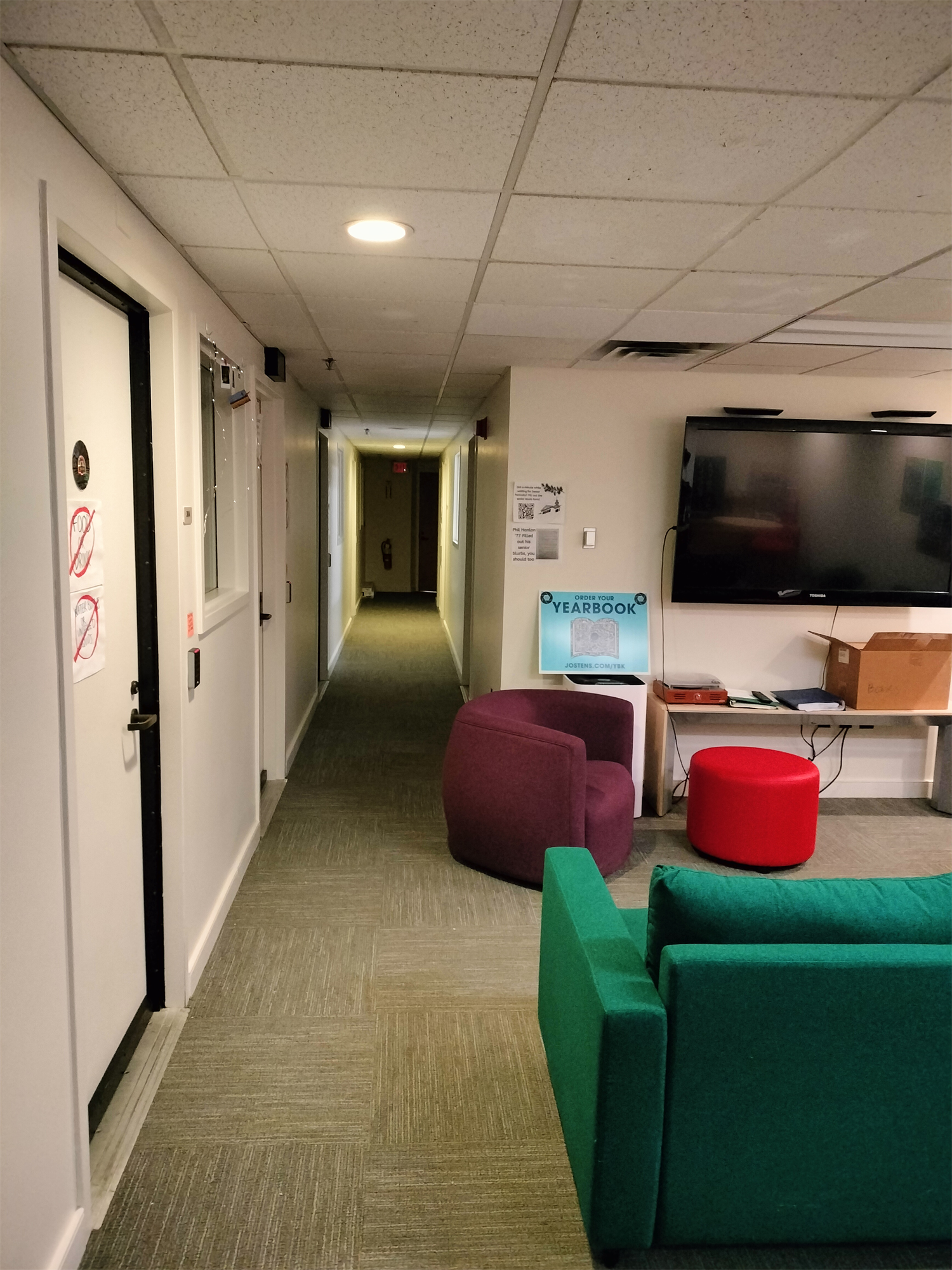 "This scene is what greets newcomers to the radio station on the 3rd floor of Robinson Hall. What initially seems like a couple of simple rooms quickly becomes a safe, fun space for exploration and experimentation with radio and alternative forms of 