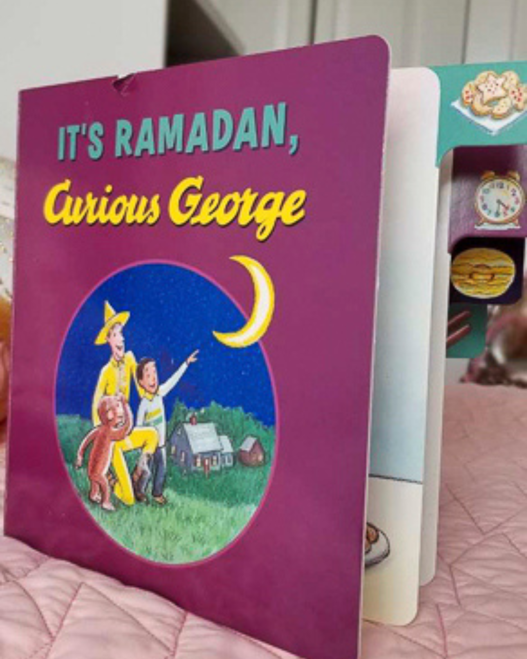 “As a Muslim parent, my job towards my kids is to engender a love for their faith and God, and that’s not easy! Thank goodness for Curious George, who is beloved by all kids across the US. When that little monkey told the world about his little Musli
