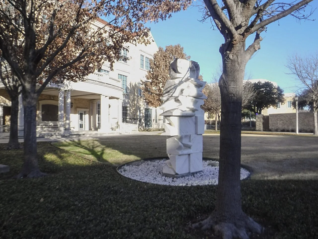 "This statue stands on the side of Rees-Jones Hall. Every Tuesday and Thursday, as I walk from my 8:00 am in the music building to get my daily dose of Peet's Coffee, this statue stands along my path. I never noticed it until I finally looked around 