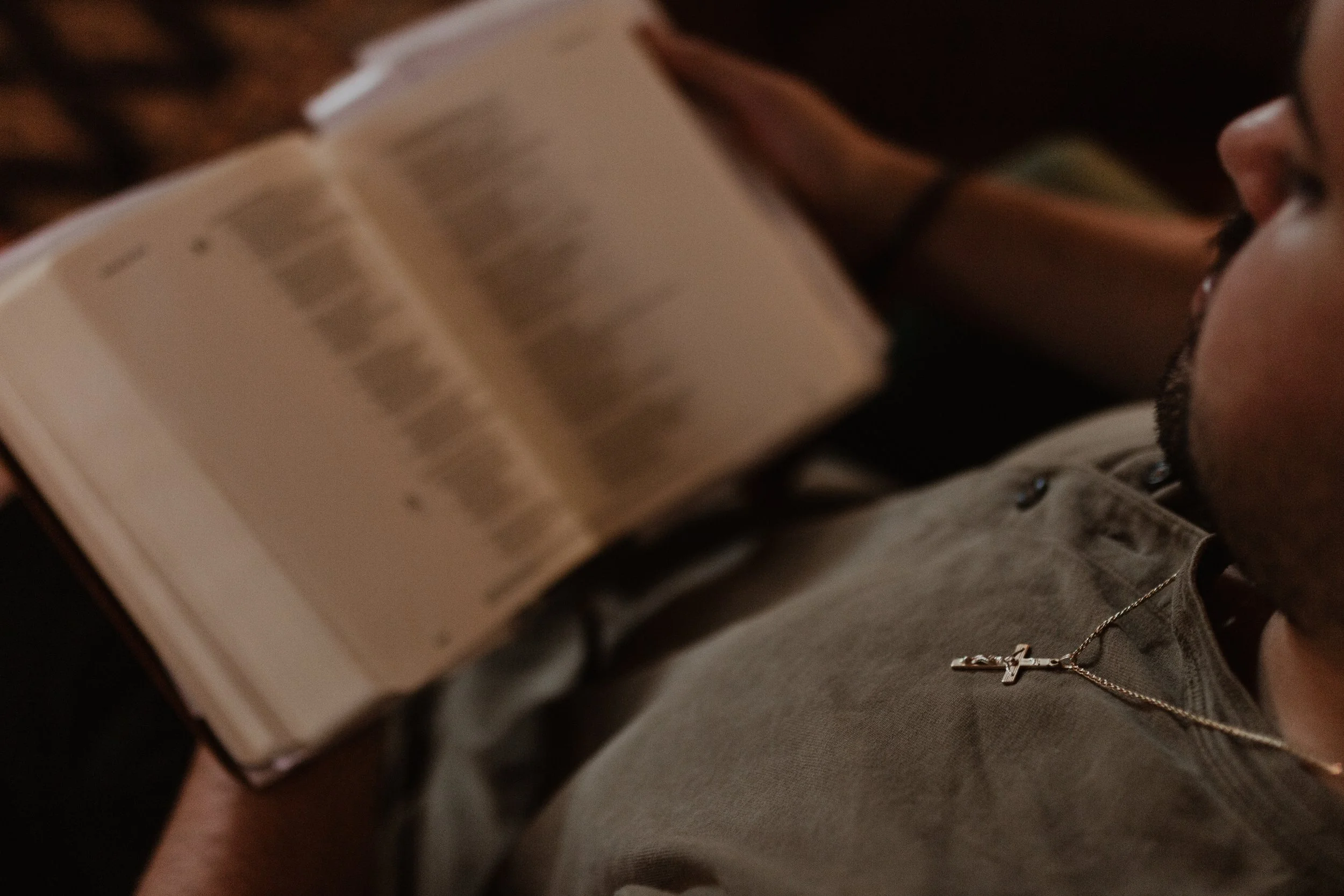 I photographed my husband (Alejandro) quite a bit for this prompt just because his faith is really beautiful to me. He has a very strong faith and he's just a really interesting in that. This picture is just him flipping through the Bible. I wanted t