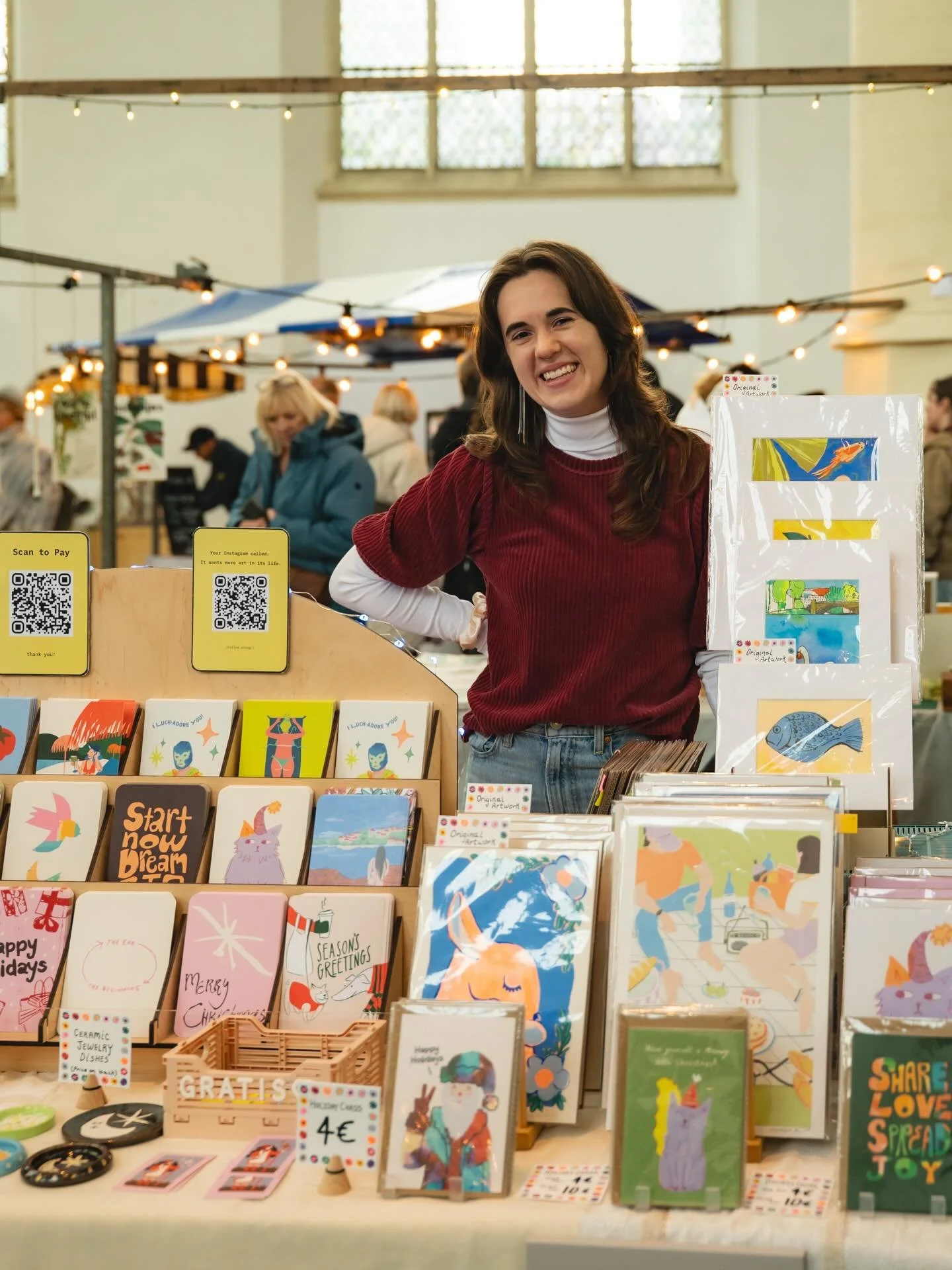My market stand glow up ✨ These past 12 months I set out to try and do more art markets, put my work out there, and see what resonates with people. And the response has been so much better than I could have dreamed 🩷 Here is to doing more markets in