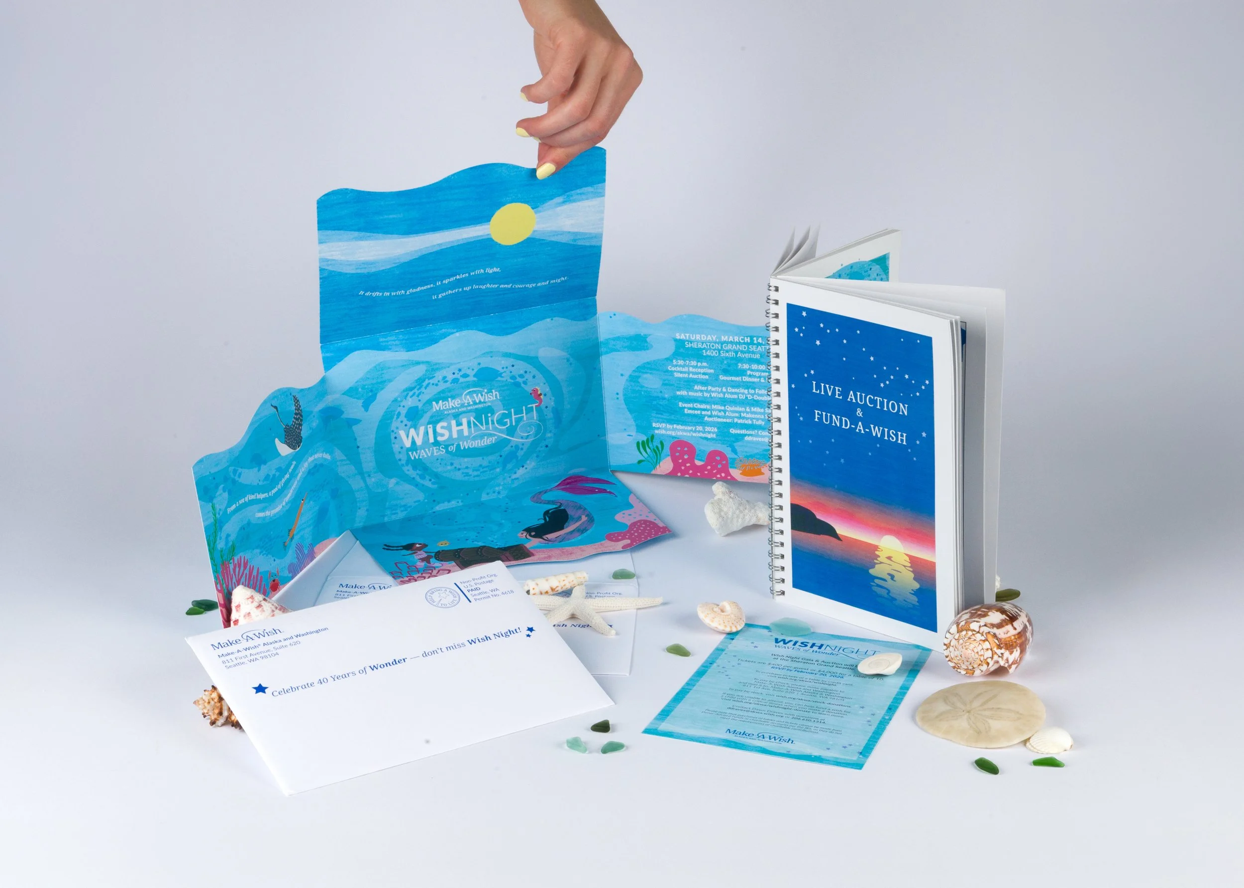 Illustrating the Make-A-Wish Gala 40th anniversary in Washington &amp; Alaska.