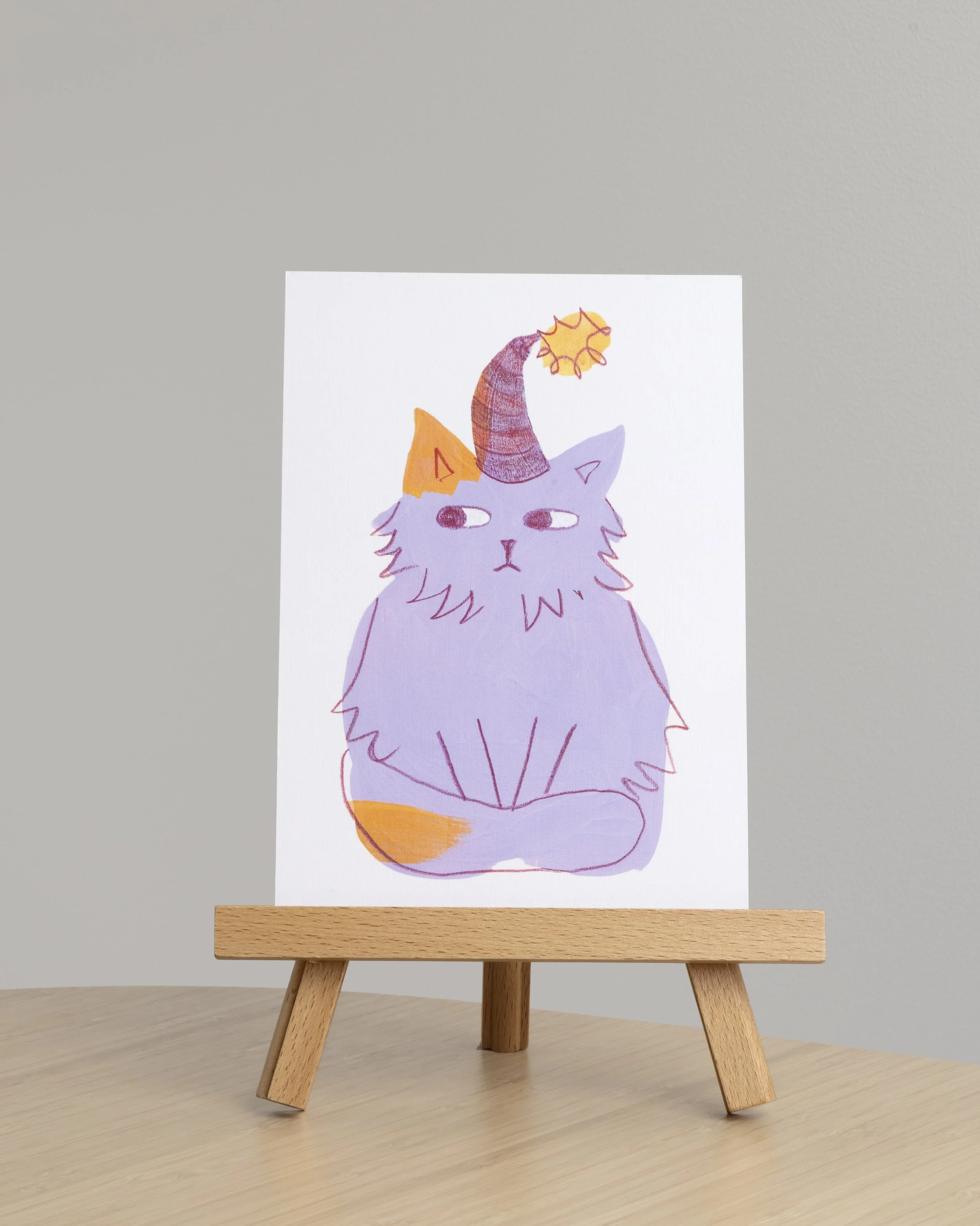 "Party Hat Cat" Art Print