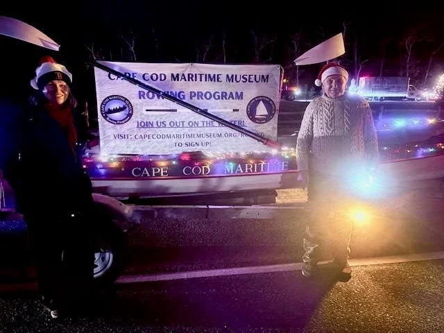 🚣✨ Parade Highlights! ✨🚣

The Gig proudly rolled through the Mashpee Commons Parade last Saturday, fully lit and gleaming as it made its way along the route. Pulled by Bob&rsquo;s truck, Melisa and the Rowing Program's newest member, Henry, waved e