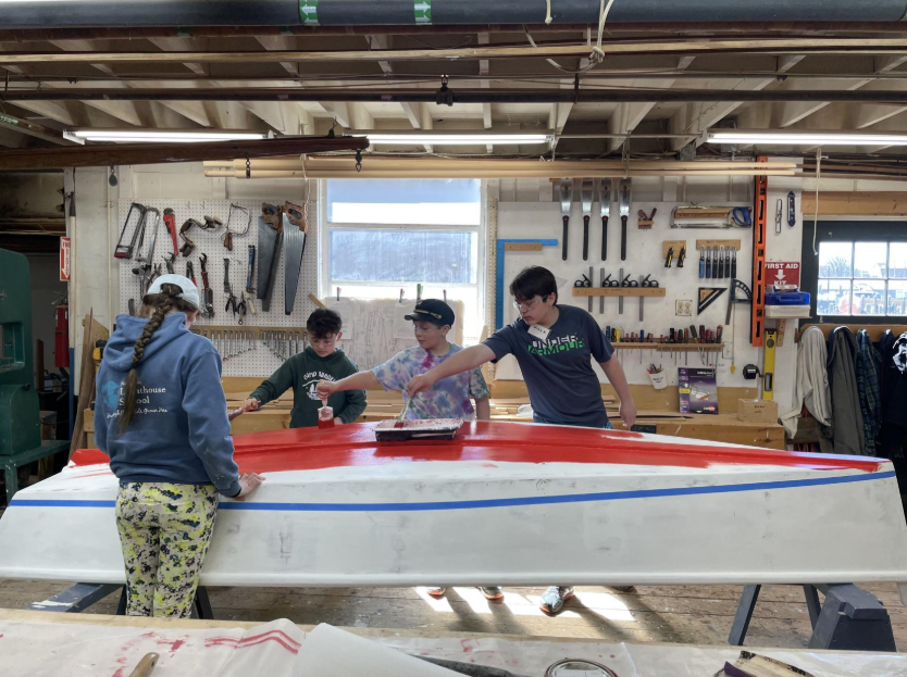 Through Cape Cod Maritime Museum, Nantucket students built a boat this winter