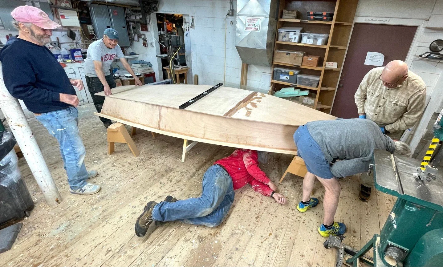 We ❤️ our boatbuilders! They&rsquo;re hard at work building a beautiful Bevin&rsquo;s Skiff, which will soon be on display in front of the John F. Kennedy Hyannis Museum on Main Street. Great job, guys &mdash; we&rsquo;re so proud of all your hard wo