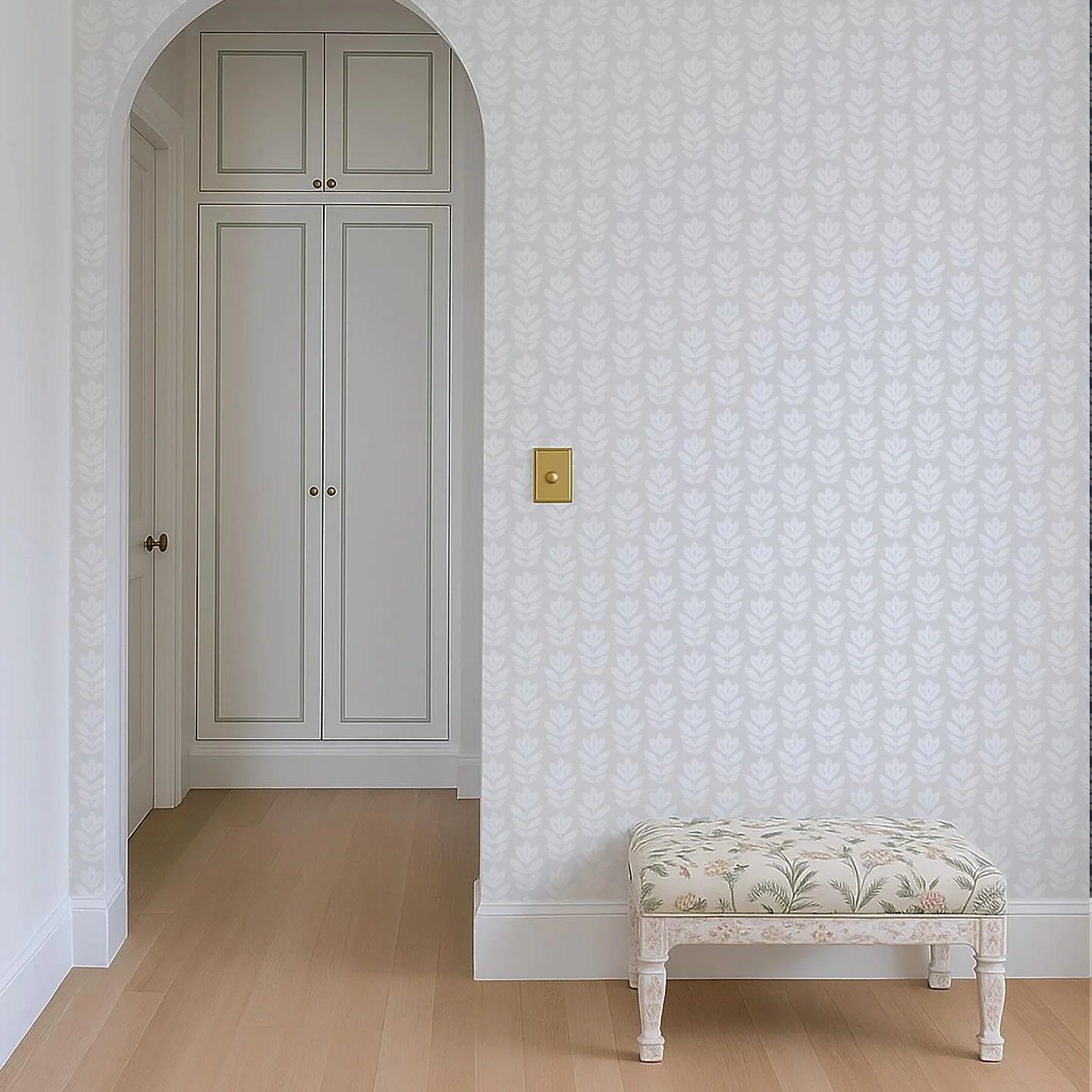 This is a pattern from my collection, Boheme
I used the Pantone color of the year, Cloud Dancer&hellip;first as tone on tone, and then reversed out of navy
.
#artistsofinstagram 
#spoonflower 
#spoonflowerdesigner
#spoonflowerwallpaper