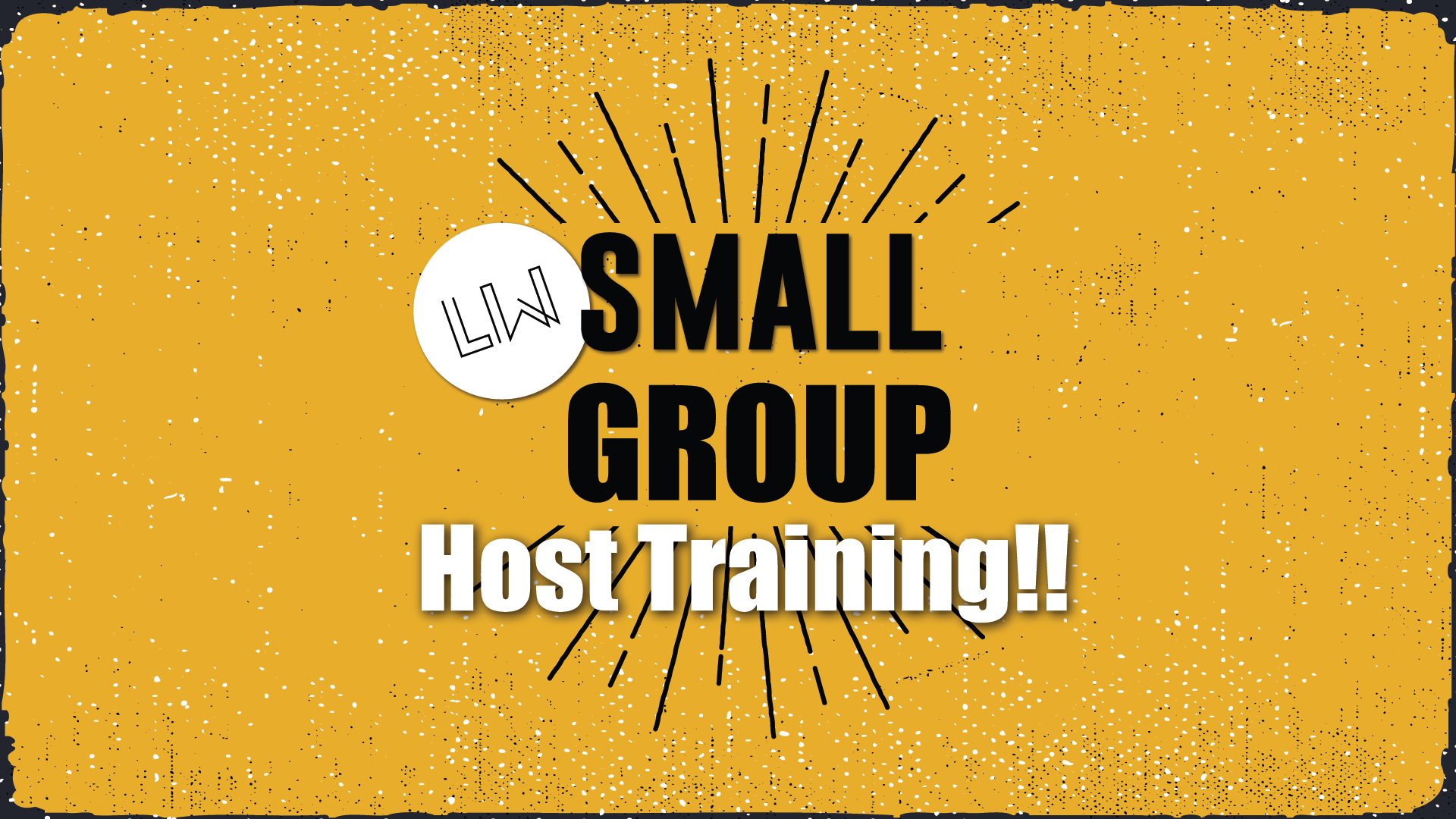 Small Group Host Training