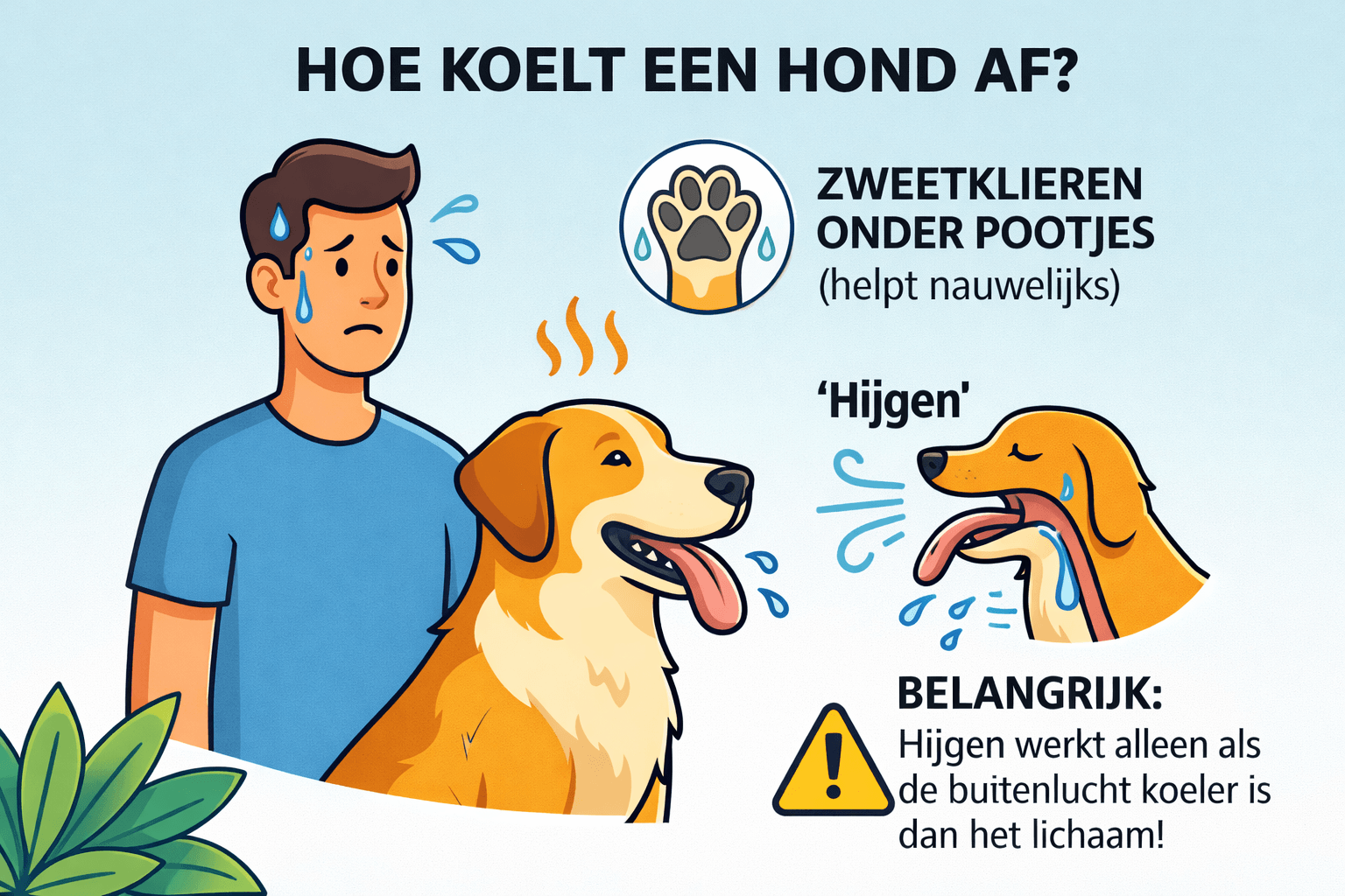 Honden in de hitte
