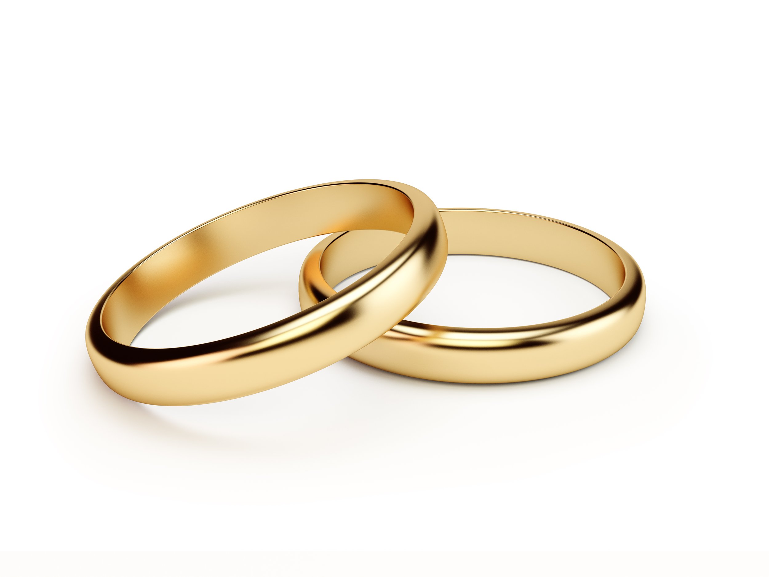 Gold coloured rings