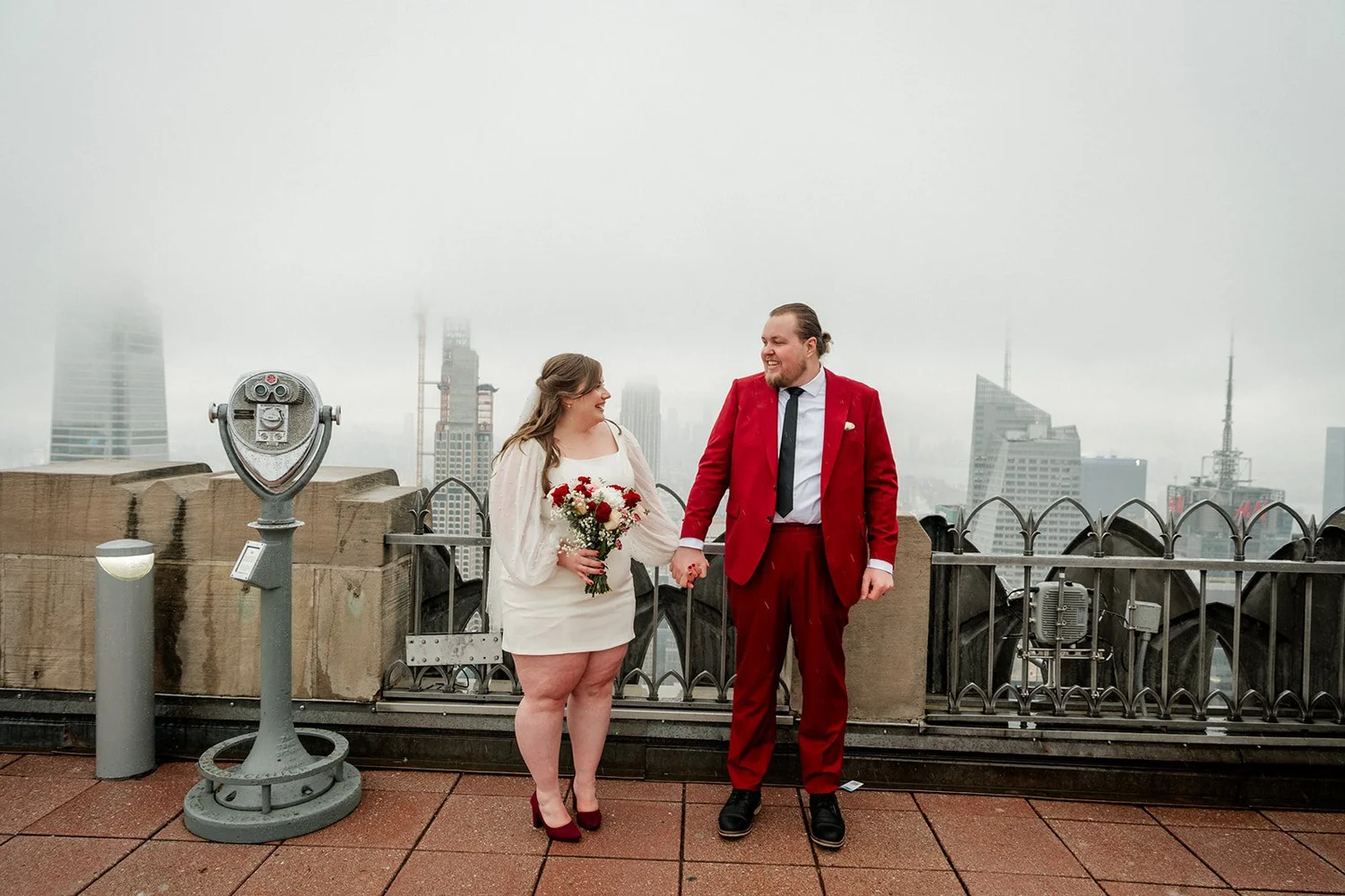 The Rocker Amelia Amelia + Braxton's Top of the Rock Elopement | NYC Officiant