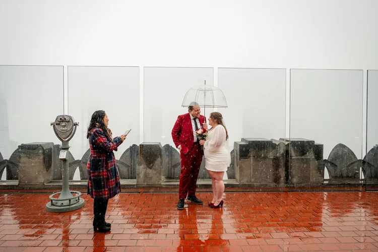 The Rocker Amelia Amelia + Braxton's Top of the Rock Elopement | NYC Officiant