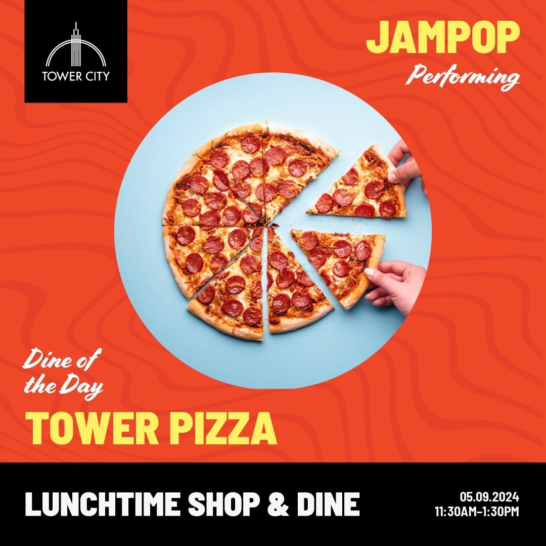 Looking to make the most of your lunch break? Swing by on Thursday, May 9th to shop, dine, and groove to live music by Jampop! PLUS, be one of the first 100 guests at Skylight Park to grab a $10 coupon for Tower Pizza eatery. Don't miss out!! 

#Lunc