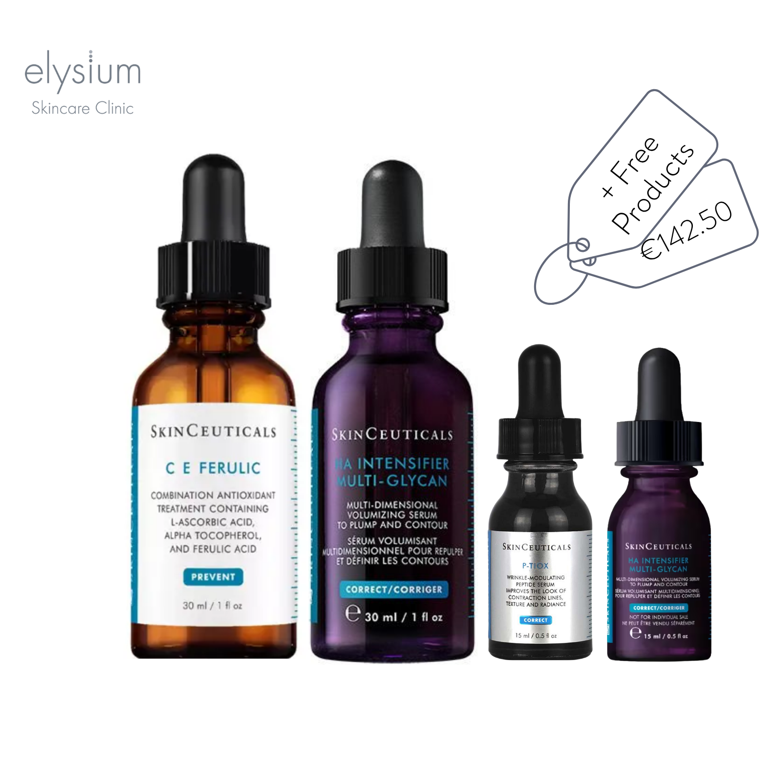 CE Ferulic 30ml + H.A Intensifier Multi-Glycan 30ml + FREE Travel Size Products worth €142.50