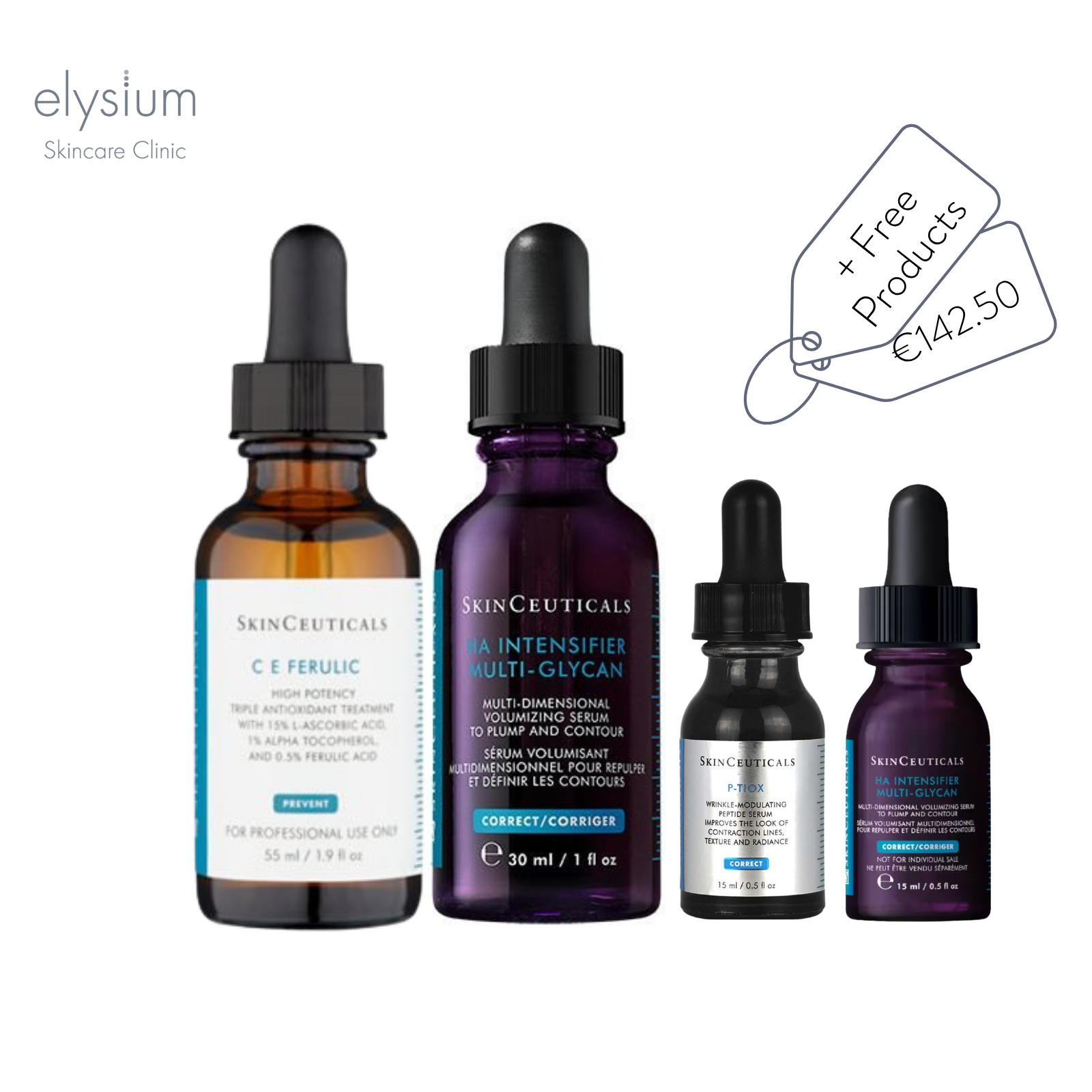 CE Ferulic 30ml + H.A Intensifier Multi-Glycan 30ml + FREE Travel Size Products worth €142.50