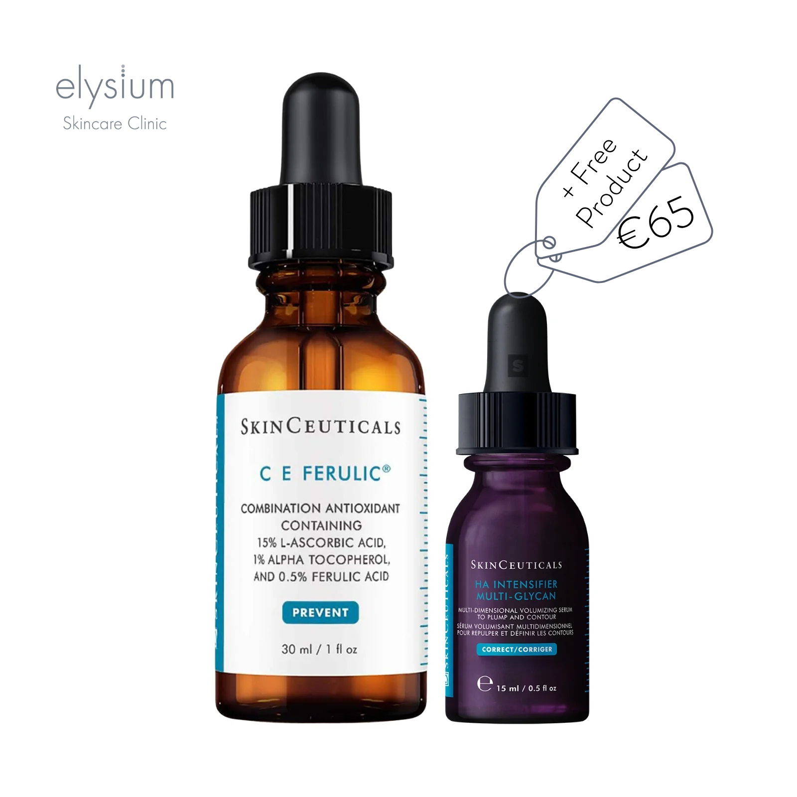 CE Ferulic 30ml + FREE 15ml H.A Intensifier Multi-Glycal worth €65.00
