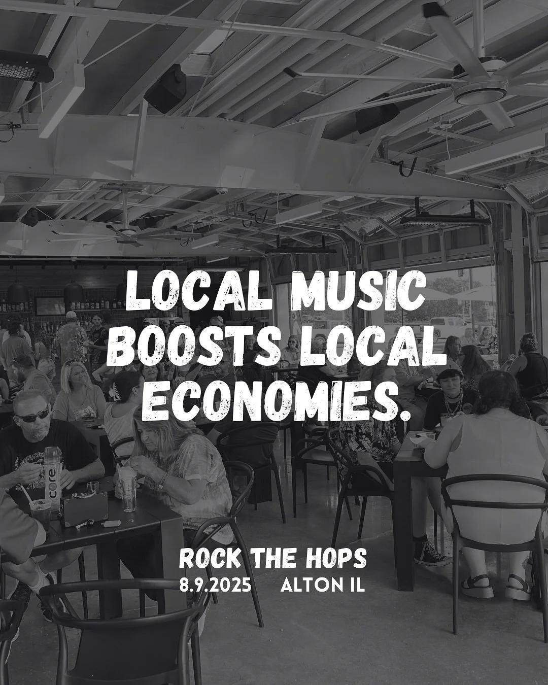 When cities and regions invest in their local music scenes, they&rsquo;re not just supporting artists &mdash; they&rsquo;re fueling economic growth. 

#rockthehops #rockthehops2025 #altonillinois #altonnotla #stlmusic #localmusic #stlcraftbeer #stlbe