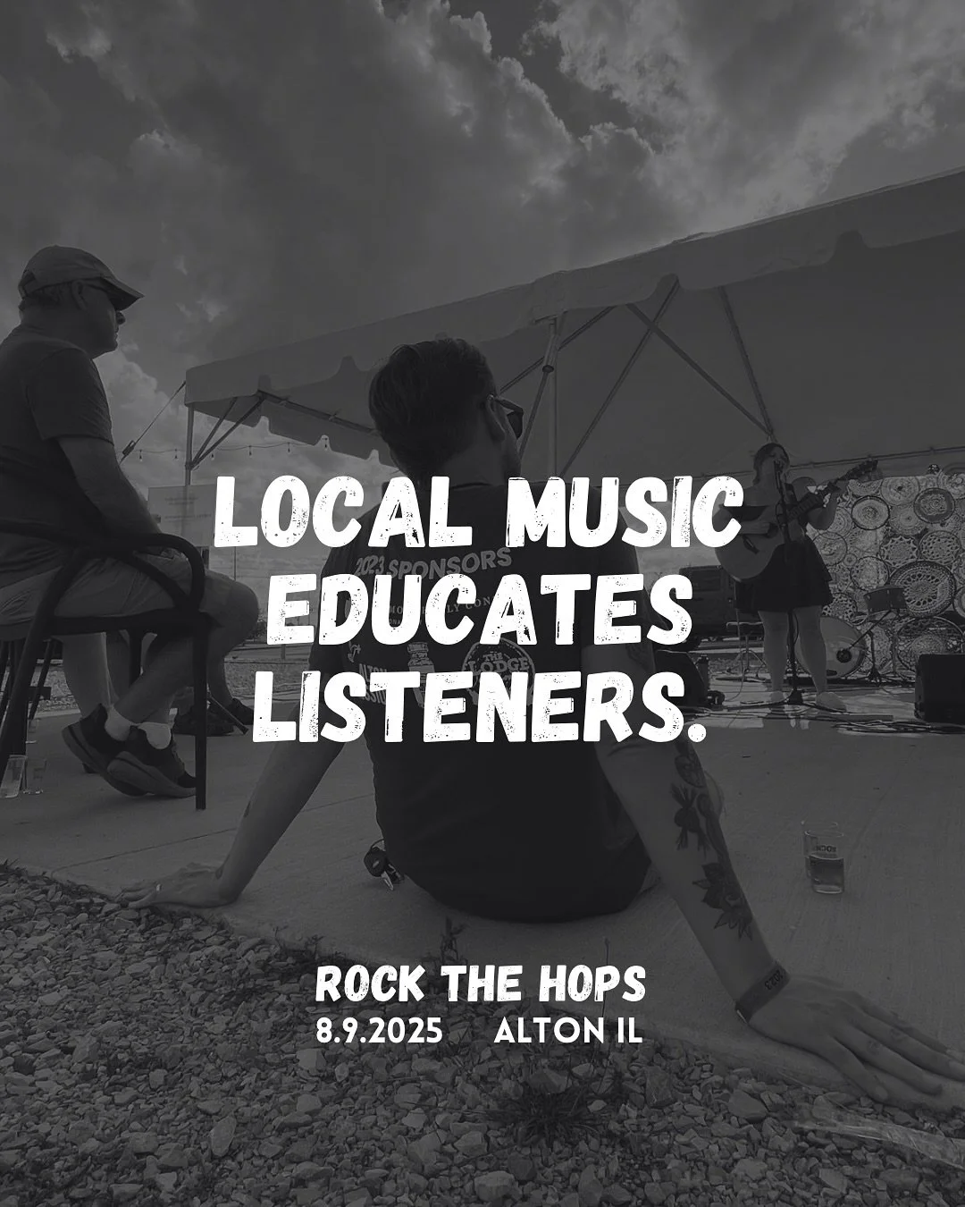 Local music educates listeners.

#rockthehops #rockthehops2025 #illinoisbeer #stlbeerscene #stlbeer #altonnotla #enjoyillinois #altonillinois #localmusic