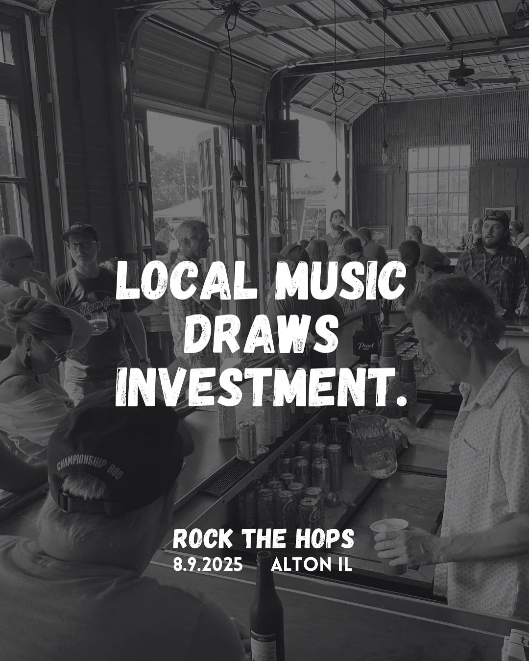 Local music draws investment. 

#rockthehops #rockthehops2025 #altonillinois #altonnotla #enjoyillinois #altonrockcity #riversandroutes #stlmusic #stlhiphop #illinoise #stltartists #stlbeer #stlbeerscene #illinoisbeer @riversandroutes @enjoyillinois 