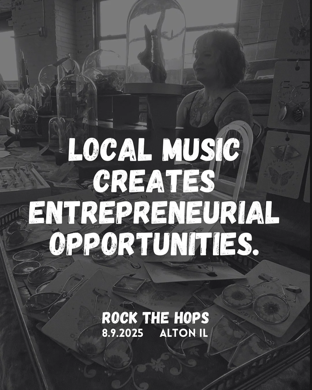 Local music creates entrepreneurial opportunities. 

#rockthehops #rockthehops2025 #altonillinois #altonnotla #altonrockcity #entrepreneur #stlcraftbeer #stlartist #stlmusic #illinoisbeer