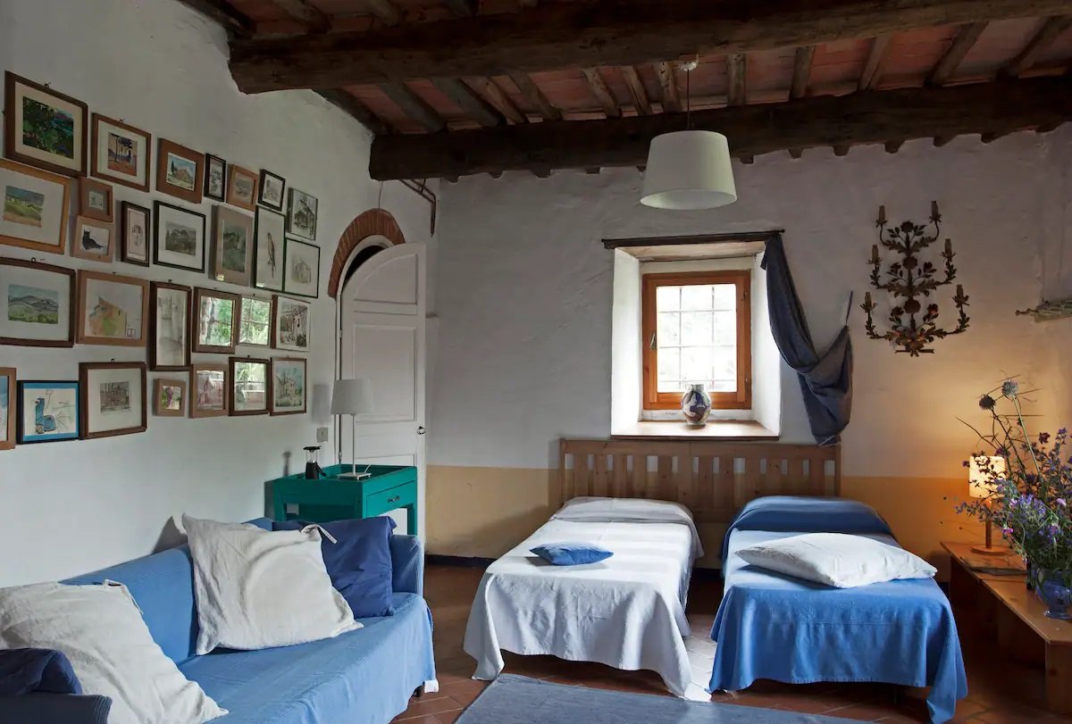 Soggiorno/seconda camera da letto dell'Appartamento blu