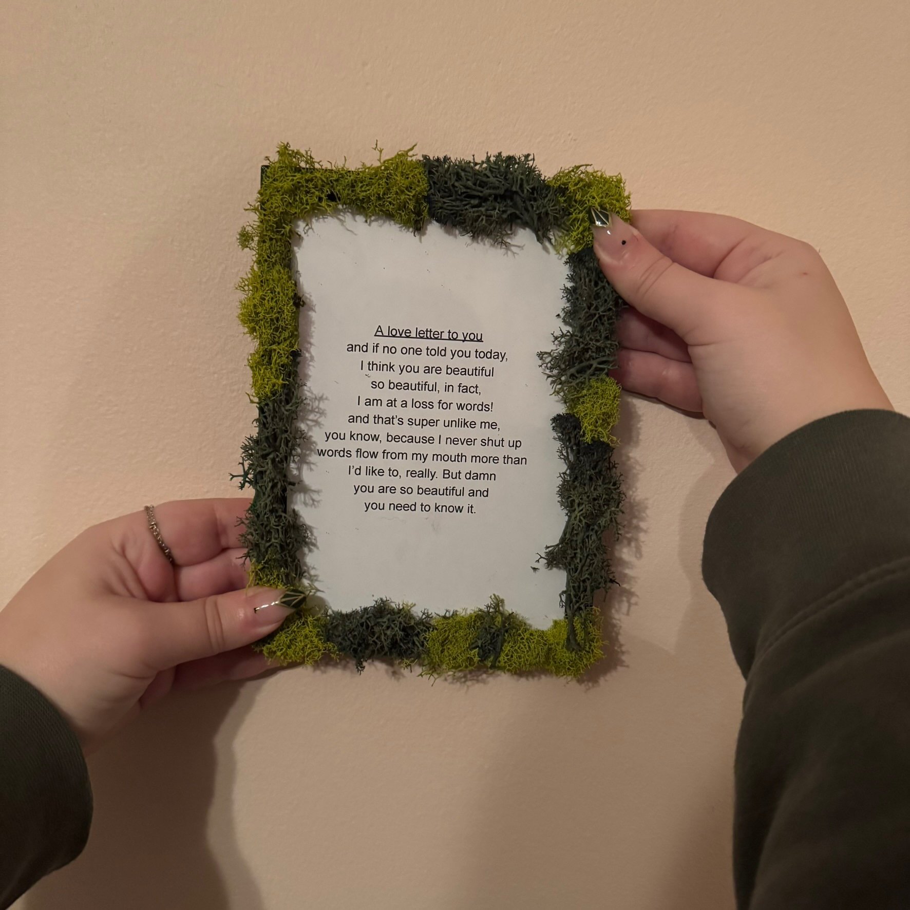 Moss Poetry Picture Frame