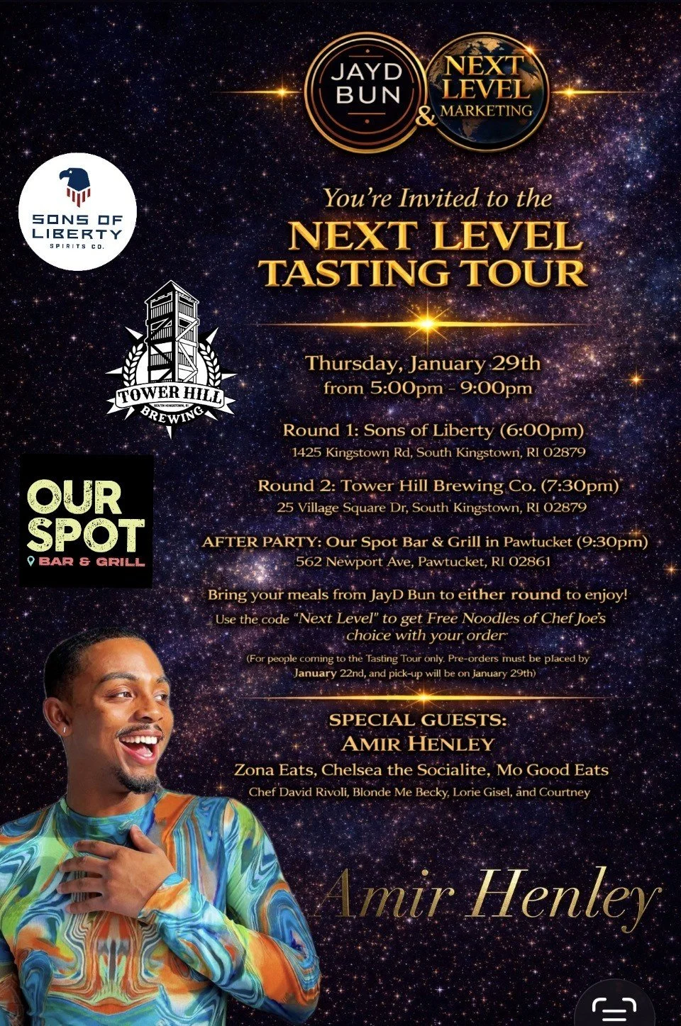 NEXT LEVEL TASTING TOUR - RI  INFLUENCERS 