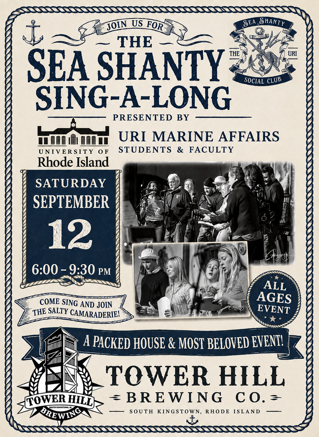 SEA SHANTY SING-ALONG with The Joyce Restaurant Pop-Up Menu