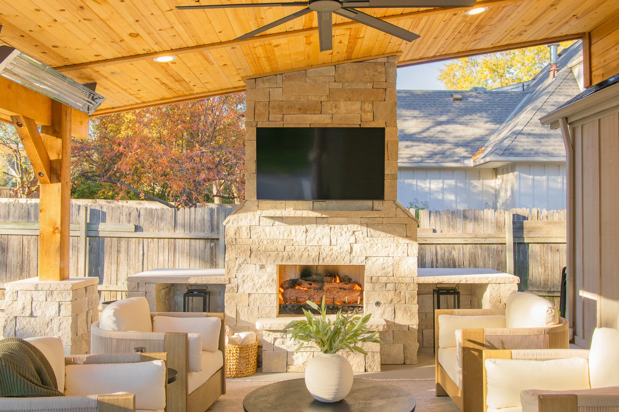 Covered Structure, Fire Place, Concrete Patio