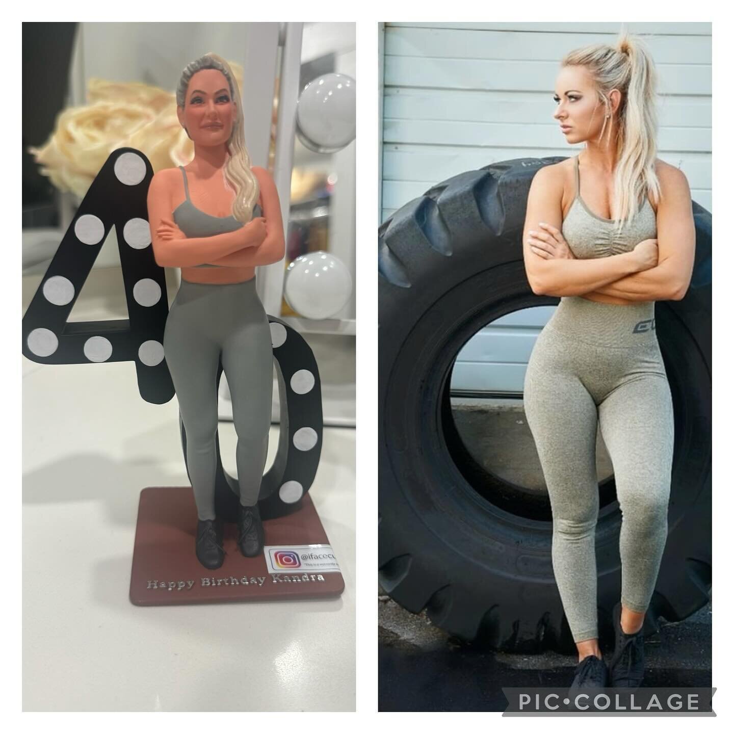 When your husband orders a miniature you 🥰 this was supposed to be in for my surprise bday party to sit on my cake table and it came in late. Other than her head not turned to the right, they nailed it! They put the same earrings, hoop nose ring, sh