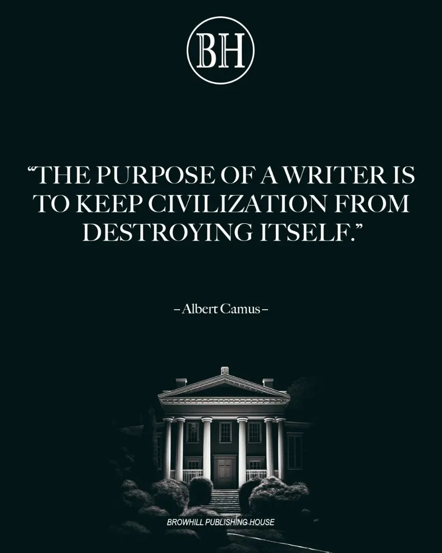 THE MISSION:
"The writer's mission: safeguarding civilization from self-destruction.
#WritersMission #PreservingCivilization #PowerOfWords #LiteraryPurpose #AuthorsVoice #InkAndInsight"