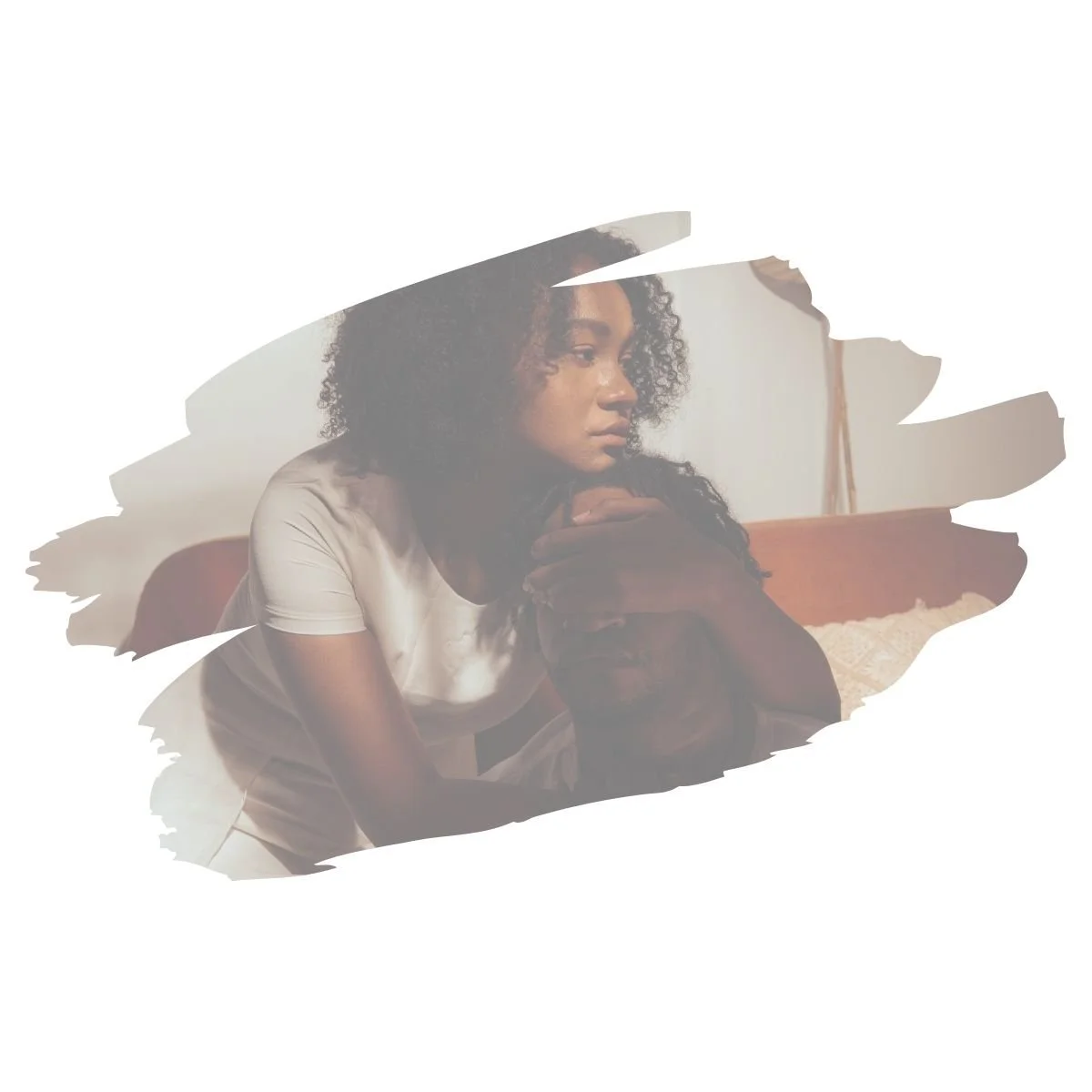 [Image] Young Black woman and young Black man speckled in light, representing emotional regulation struggles associated with C-PTSD in teens and young adults in Denver, Colorado at Interfaith Bridge Counseling.