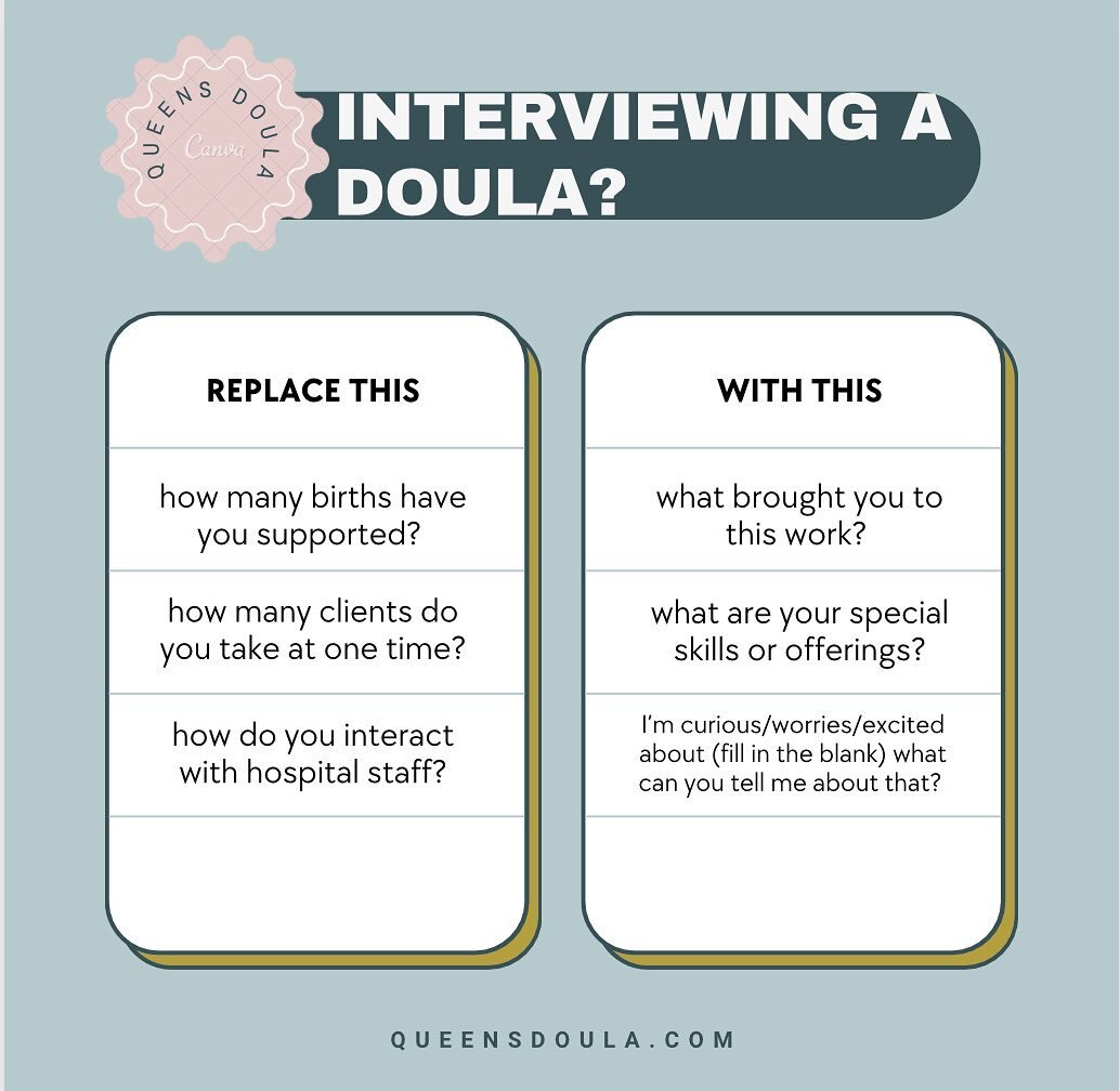 When you&rsquo;re searching for a doula, you usually have a 30 minute zoom consultation. ((Back in the day we used to meet at cafes))

In these interviews, I tend to hear the same questions. The questions are fine, but I imagine that potential client