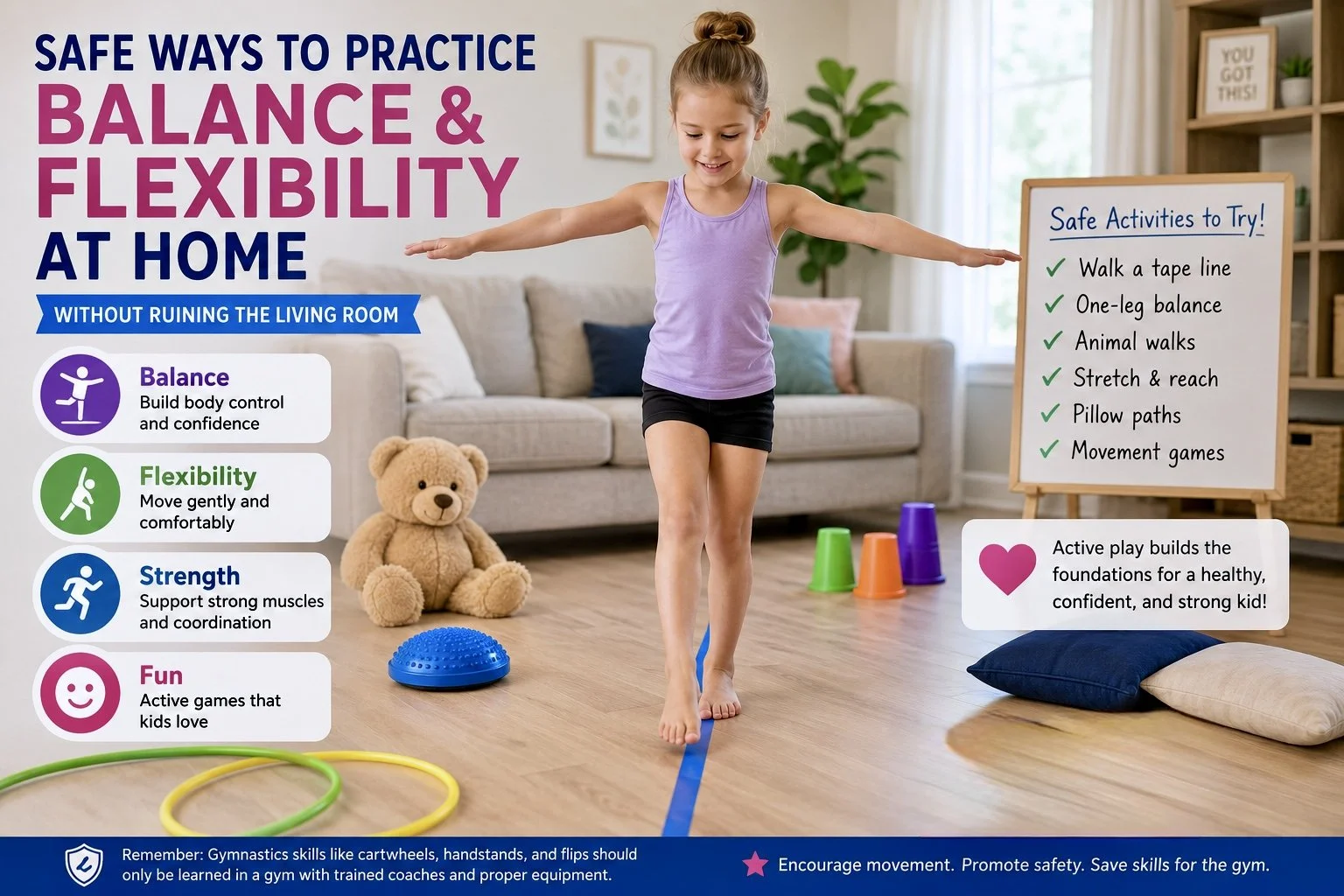 Safe Ways to Practice Balance and Flexibility at Home (Without Ruining the Living Room)